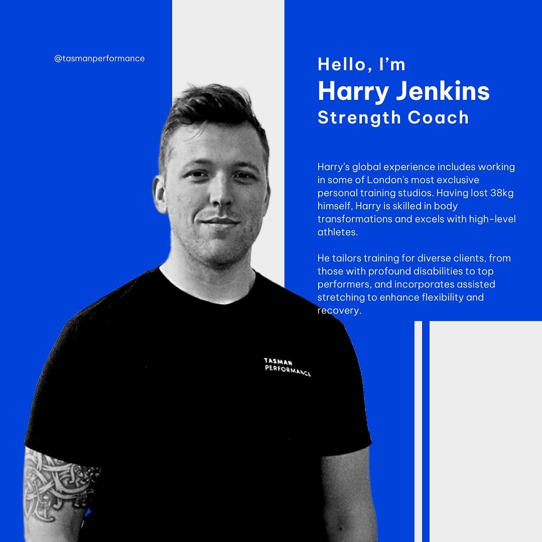 Harry Jenkins (Hazza)

One of our newest strength coaches at Tasman Performance! 💥 Harry brings years of experience working with a wide range of clients, from athletes to those with unique physical challenges. 

He&rsquo;s now taking on new clients 
