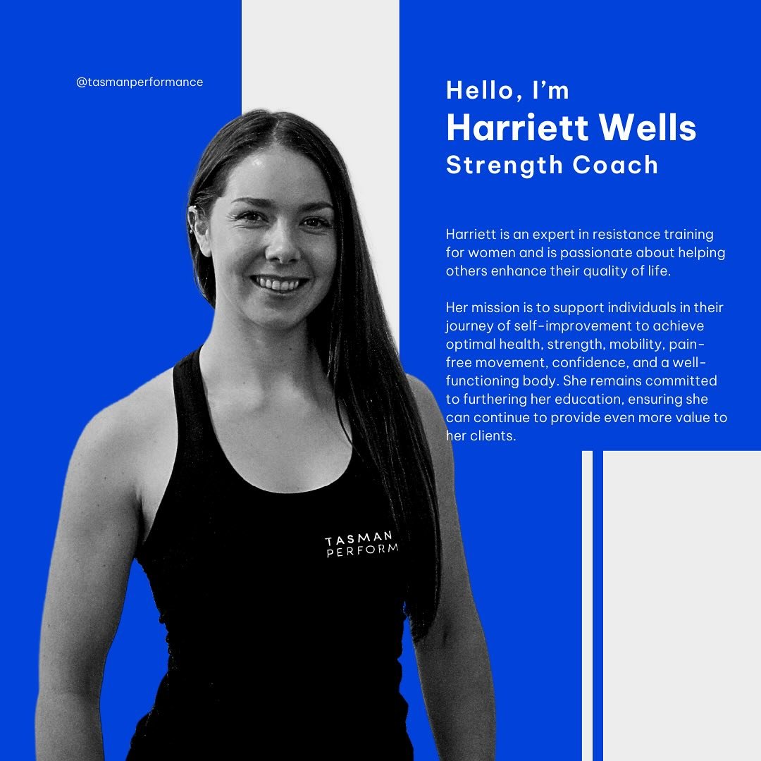 Harriett Wells

Another amazing Strength Coach at Tasman Performance! 💪

Harriett specializes in resistance training for women and is dedicated to helping individuals transform their health, strength, and mobility. 

With a passion for personal grow