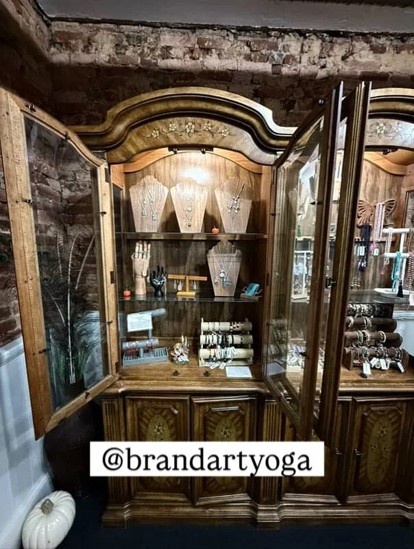 A happy and lovely customer bought one of my necklaces today at BrandArtYoga in Frederick, MD!  Go getcha some amazing spiritual items and check out my jewelry!  @brandartyoga #brandartyoga #handmadejewelry #sterlingsilverjewellery #silversmith #paga