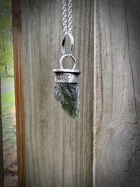 Genuine Moldavite Point Necklace