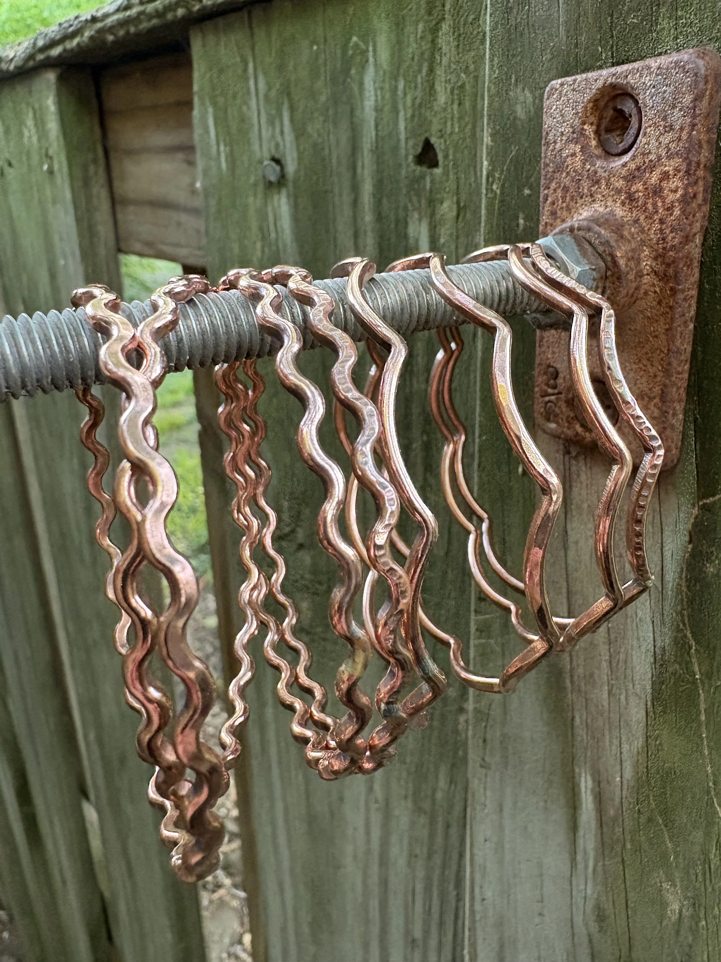 Pretty Scalloped/Wave Copper Bangles