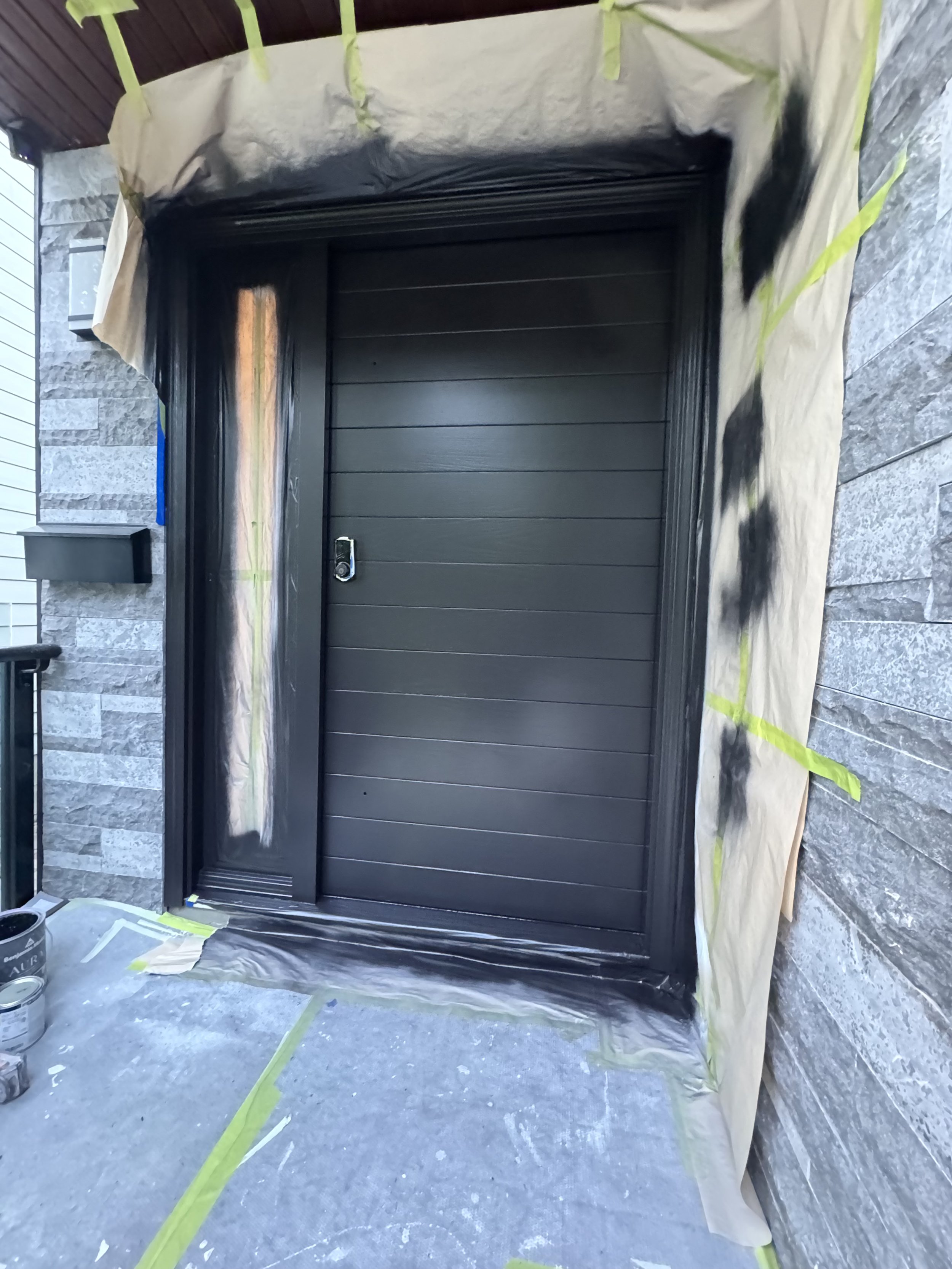 sprayed front doors, painters North Vancouver