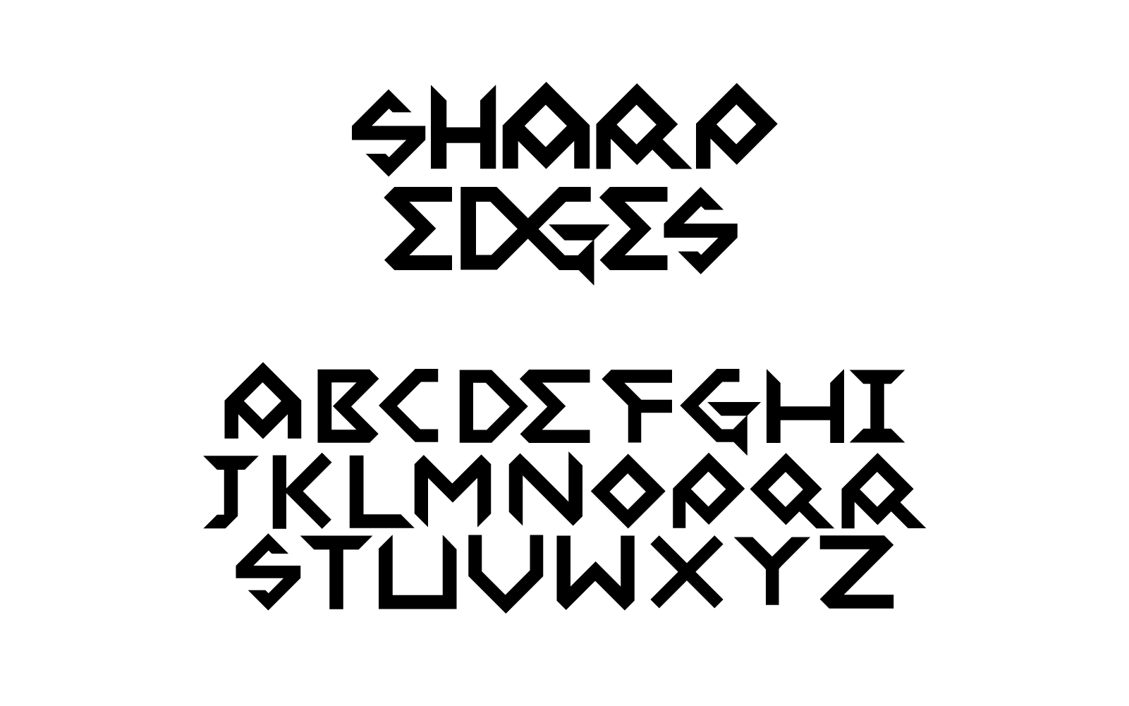 Sharp Edges Typeface