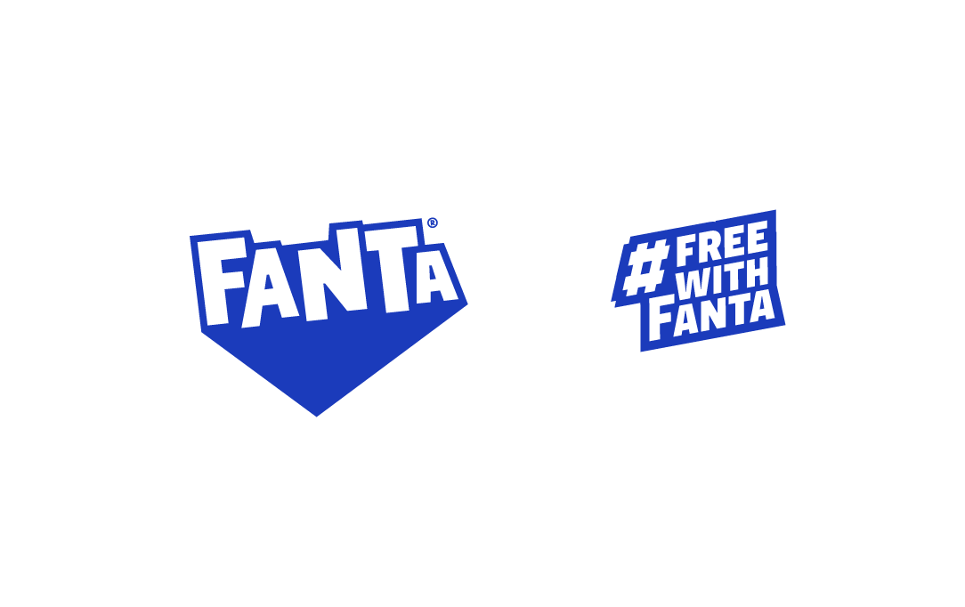 A reconstructed Fanta logo with the Ad Campaign hashtag