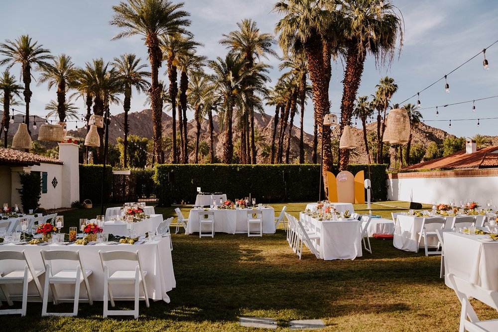 Wedding reception at La Quinta Resort in Palm Springs | photo by Tida Svy