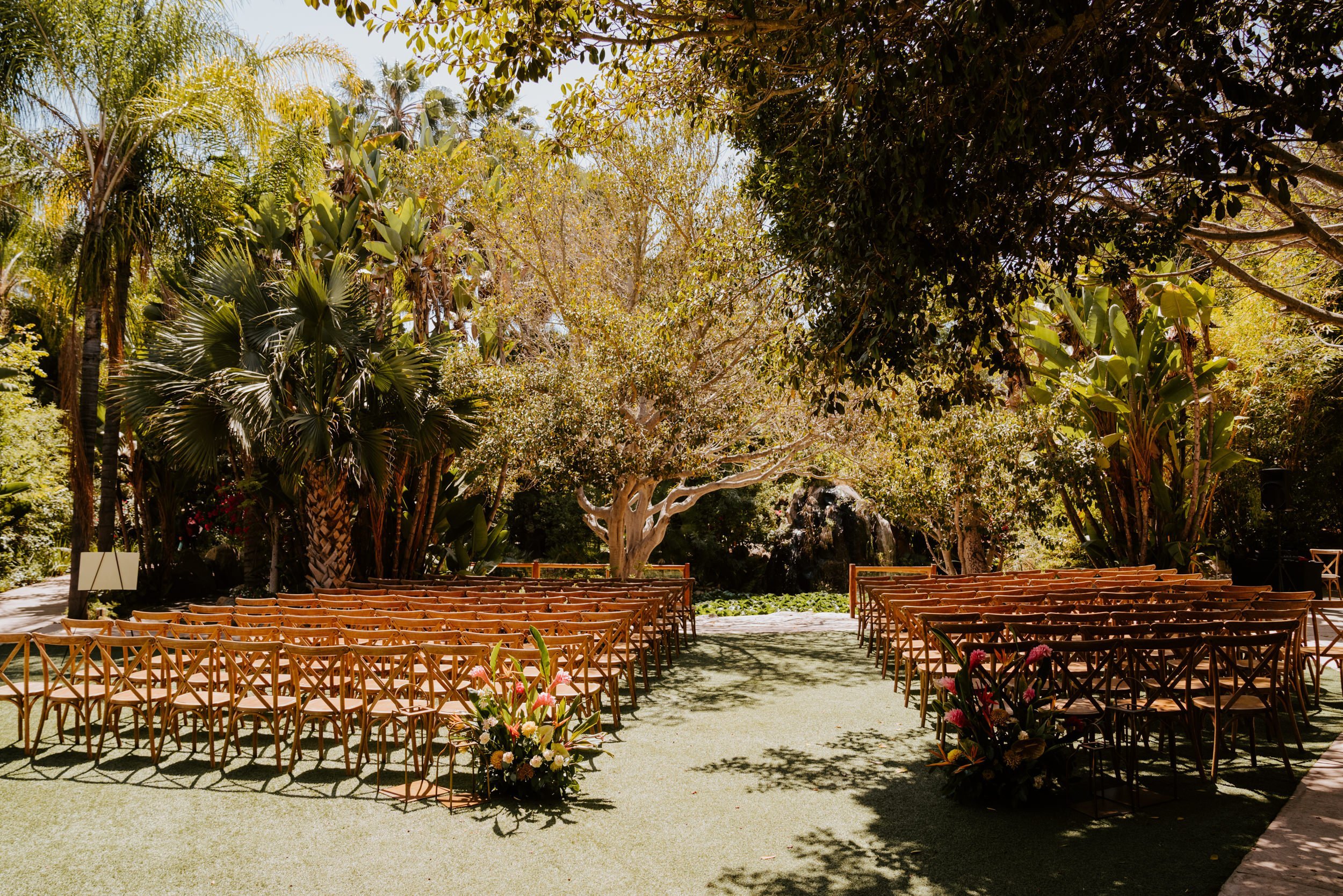 Botanica Oceanside wedding ceremony set up, San Diego wedding venue, photo by TIda Svy, San Diego wedding photographer