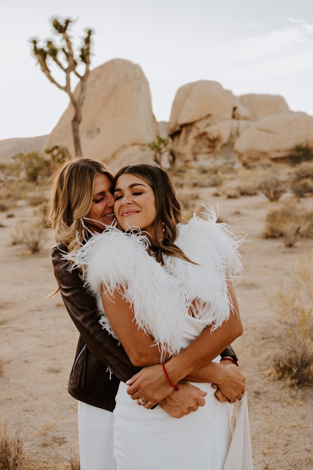 Rock n Roll lesbian couple, lgbtq joshua tree national park elopement, tida svy photography