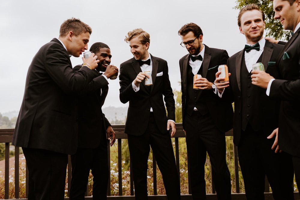Groom and groomsmen getting ready, photo by Tida Svy, Los Angeles Wedding Photographer