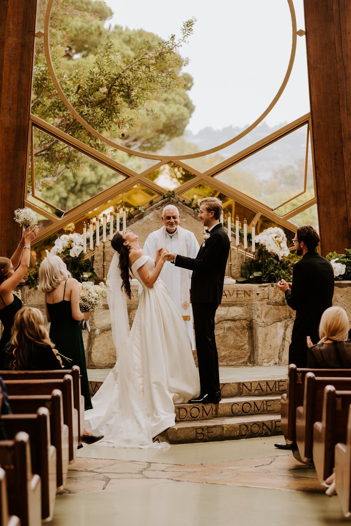 Wedding Ceremony at Wayfarers Chapel, Photo by Tida Svy, Los Angeles Wedding Photographer