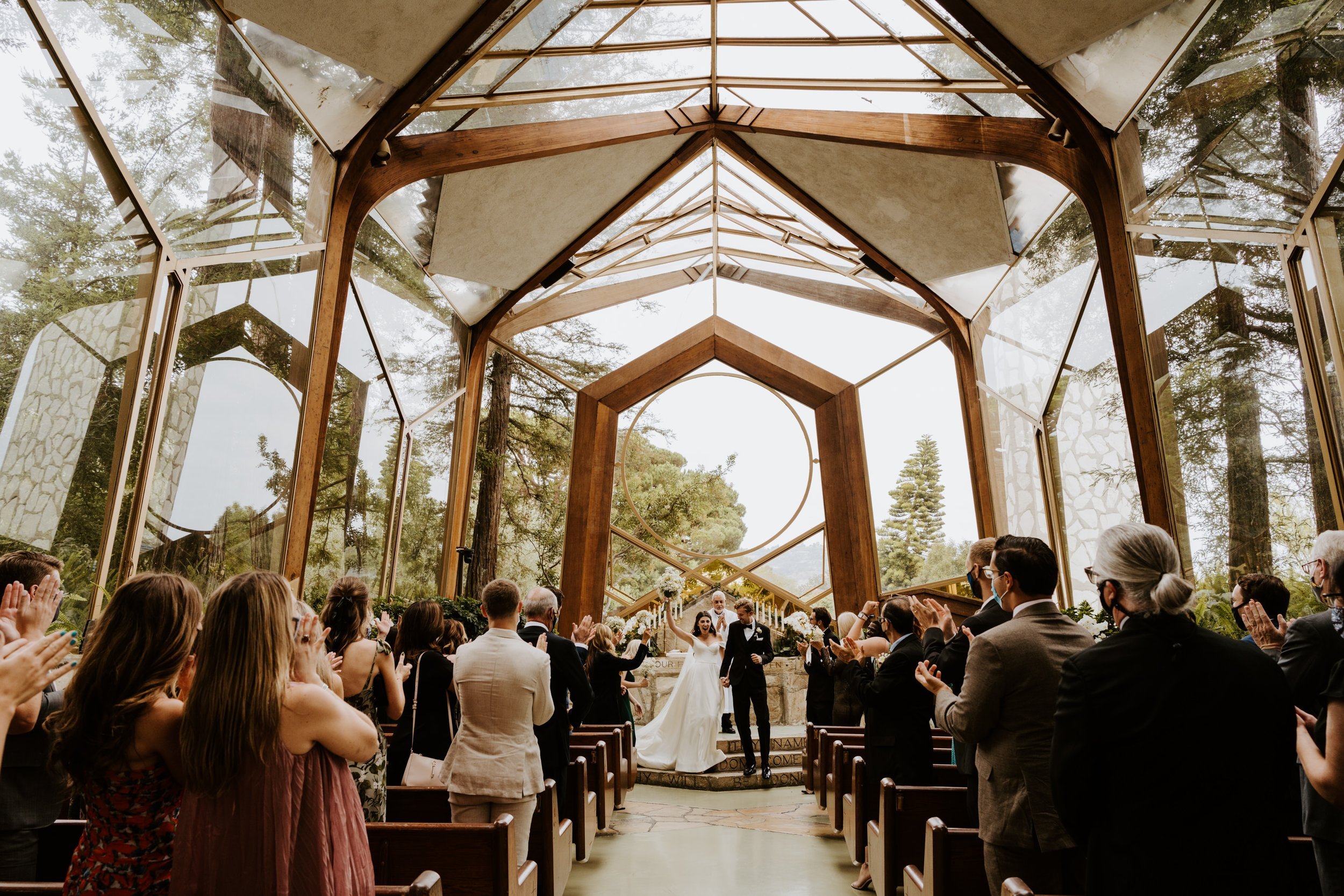 Wedding Ceremony at Wayfarers Chapel, Photo by Tida Svy, Los Angeles Wedding Photographer