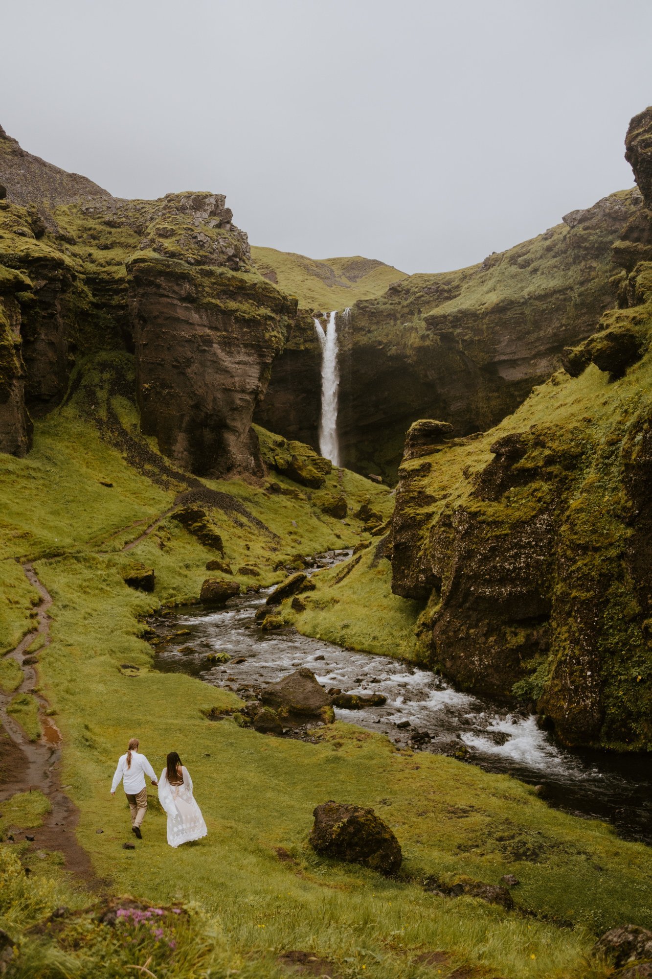 Iceland Waterfall Elopement Photography by Tida Svy