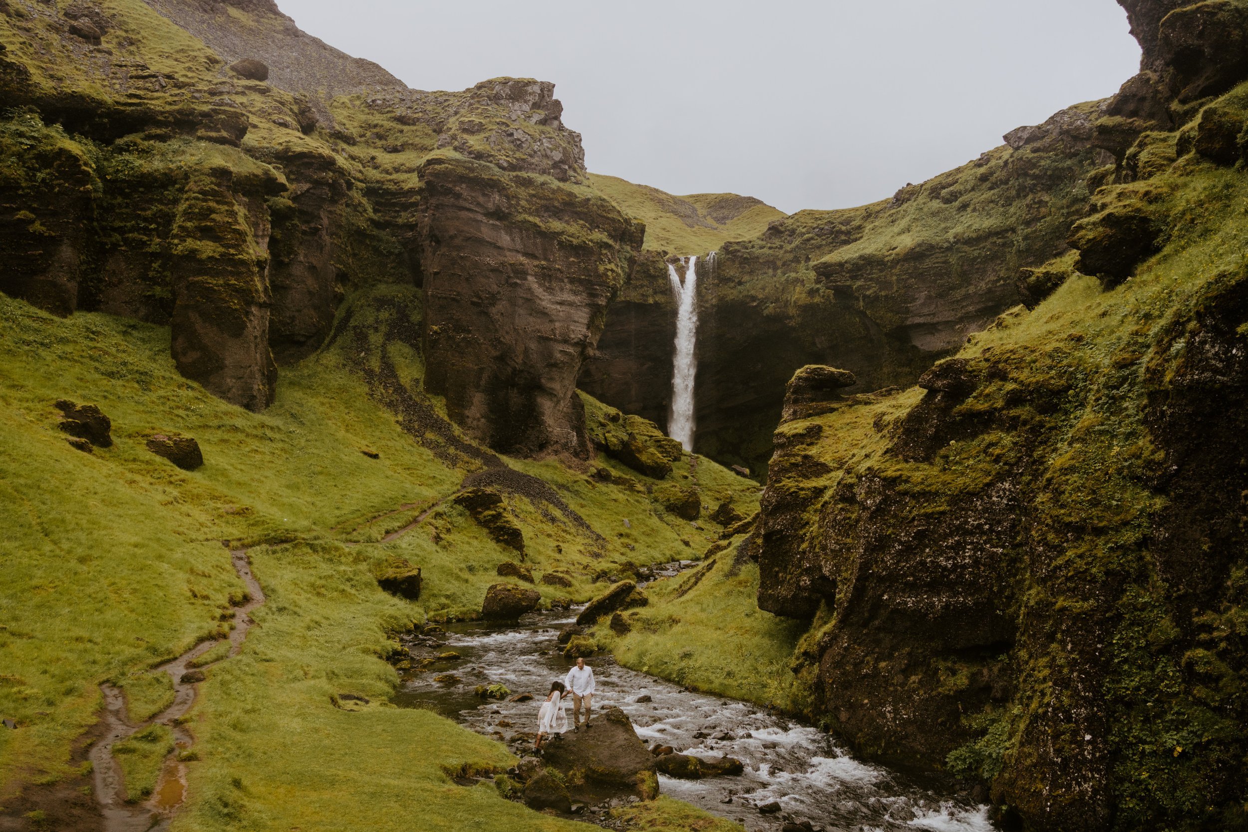 Iceland Waterfall Elopement Photography by Tida Svy