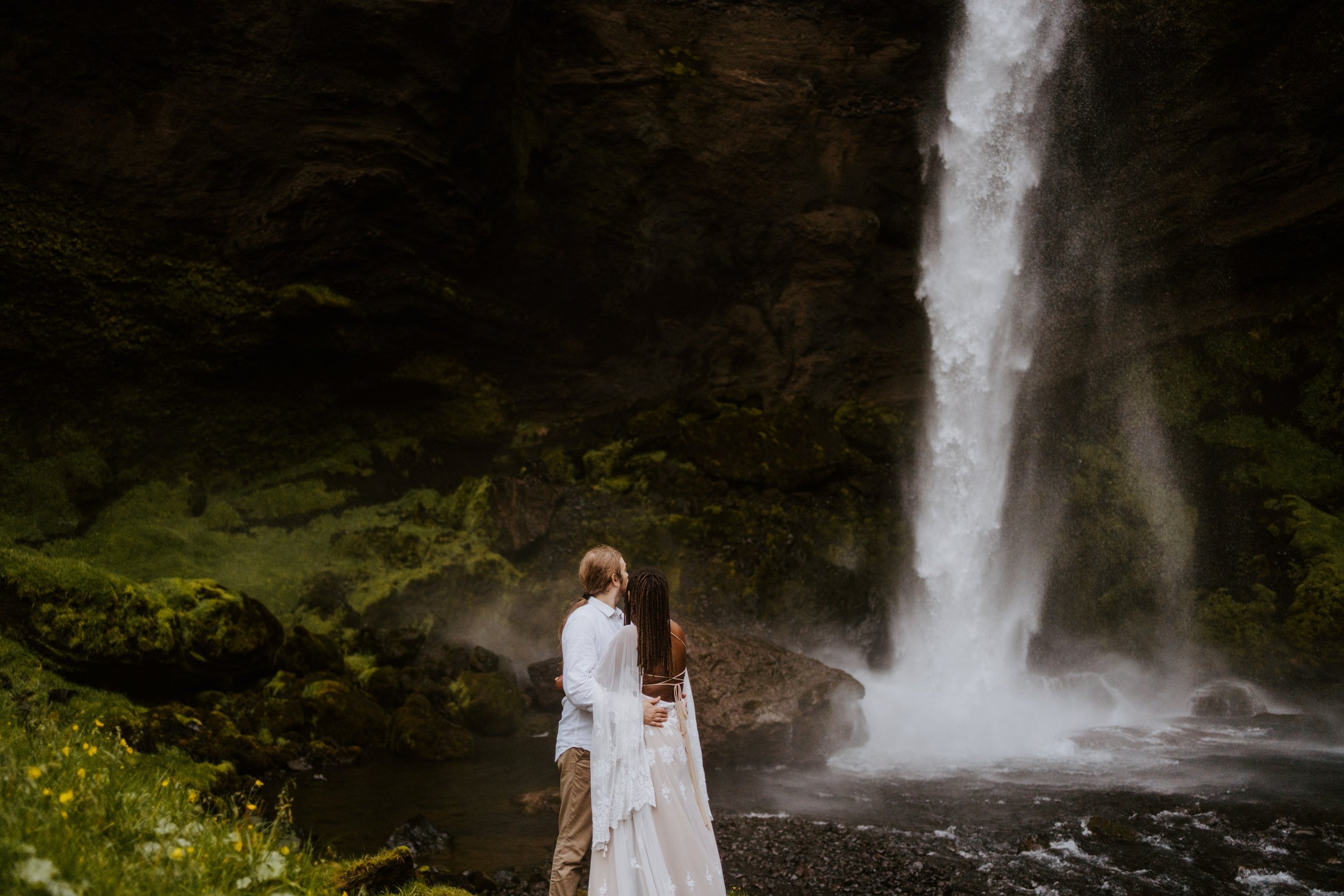 Iceland Waterfall Elopement | Iceland Elopement Photographer | Photography by Tida Svy