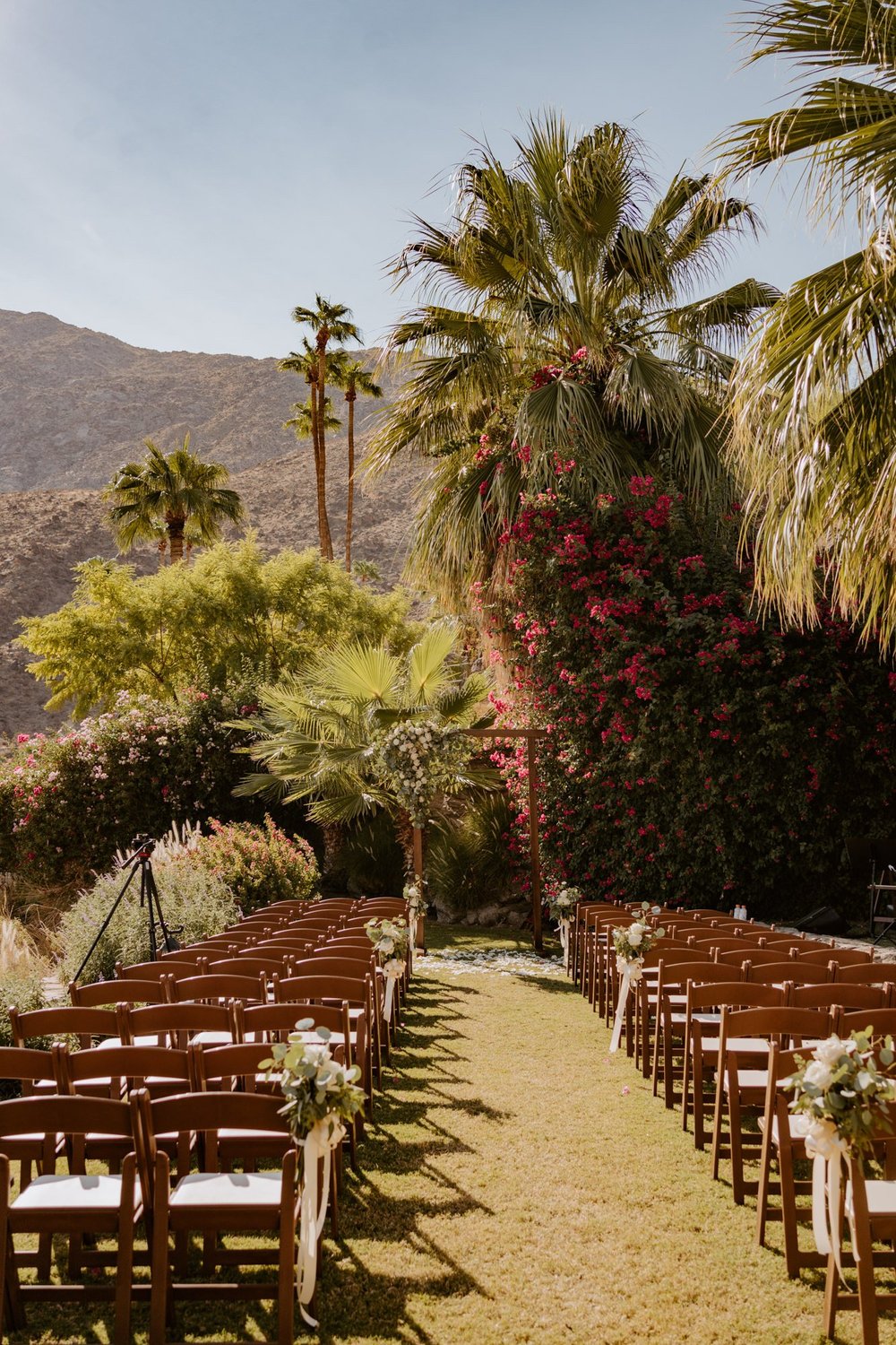 Ceremony setup at The O’Donnell House wedding in Palm Springs