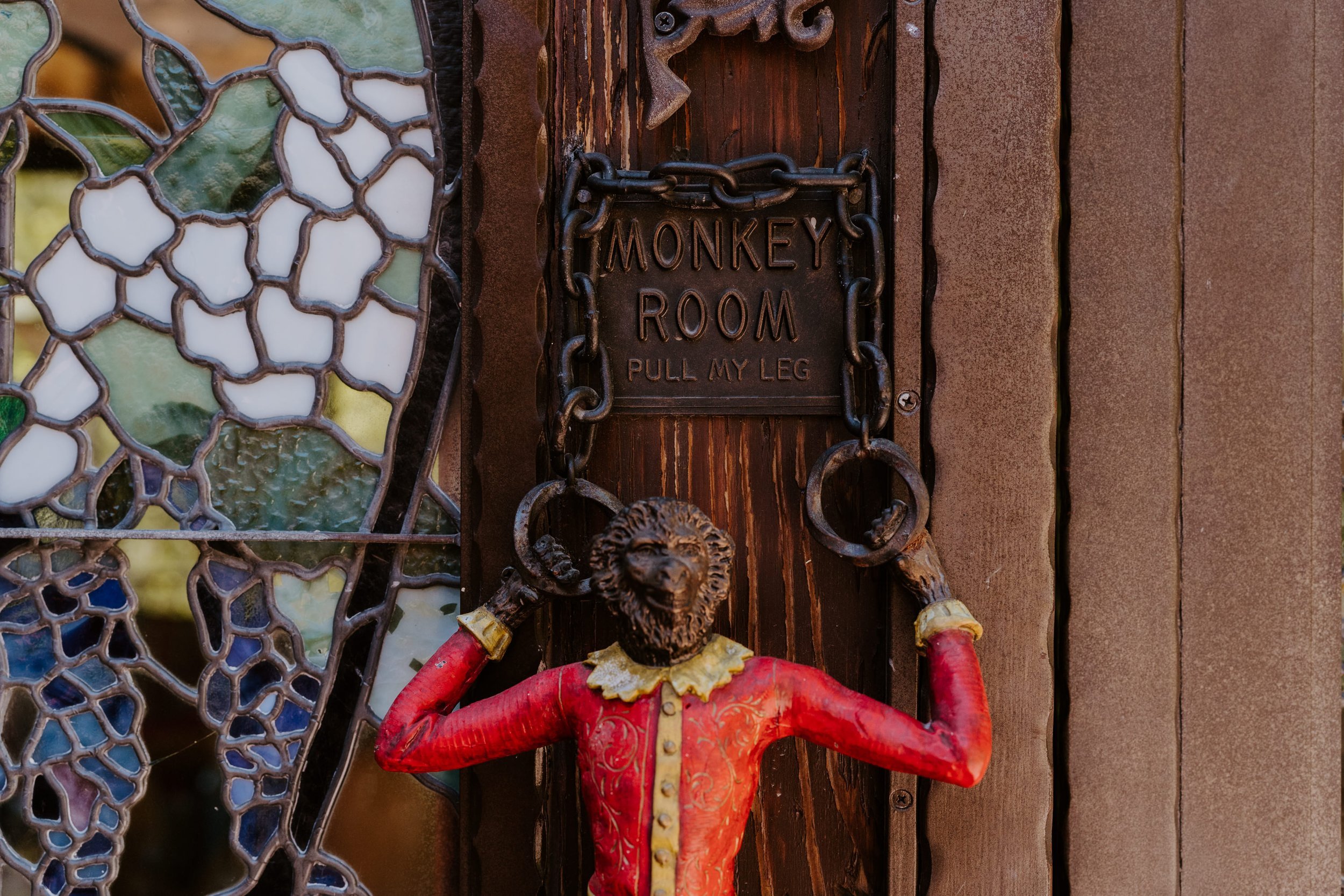 The Houdini Estate Monkey Room, Monkey Door Knob, Los Angeles, CA, Photography by Tida Svy