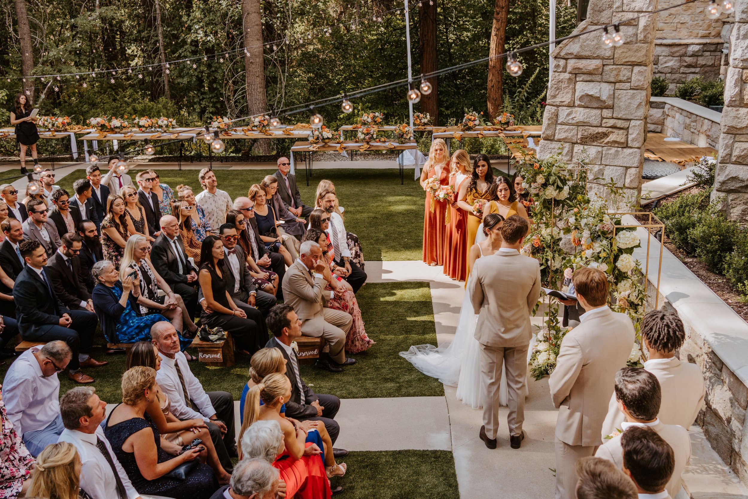 Castle in the Forest Lake Arrowhead Wedding Ceremony,  Photo by Tida Svy