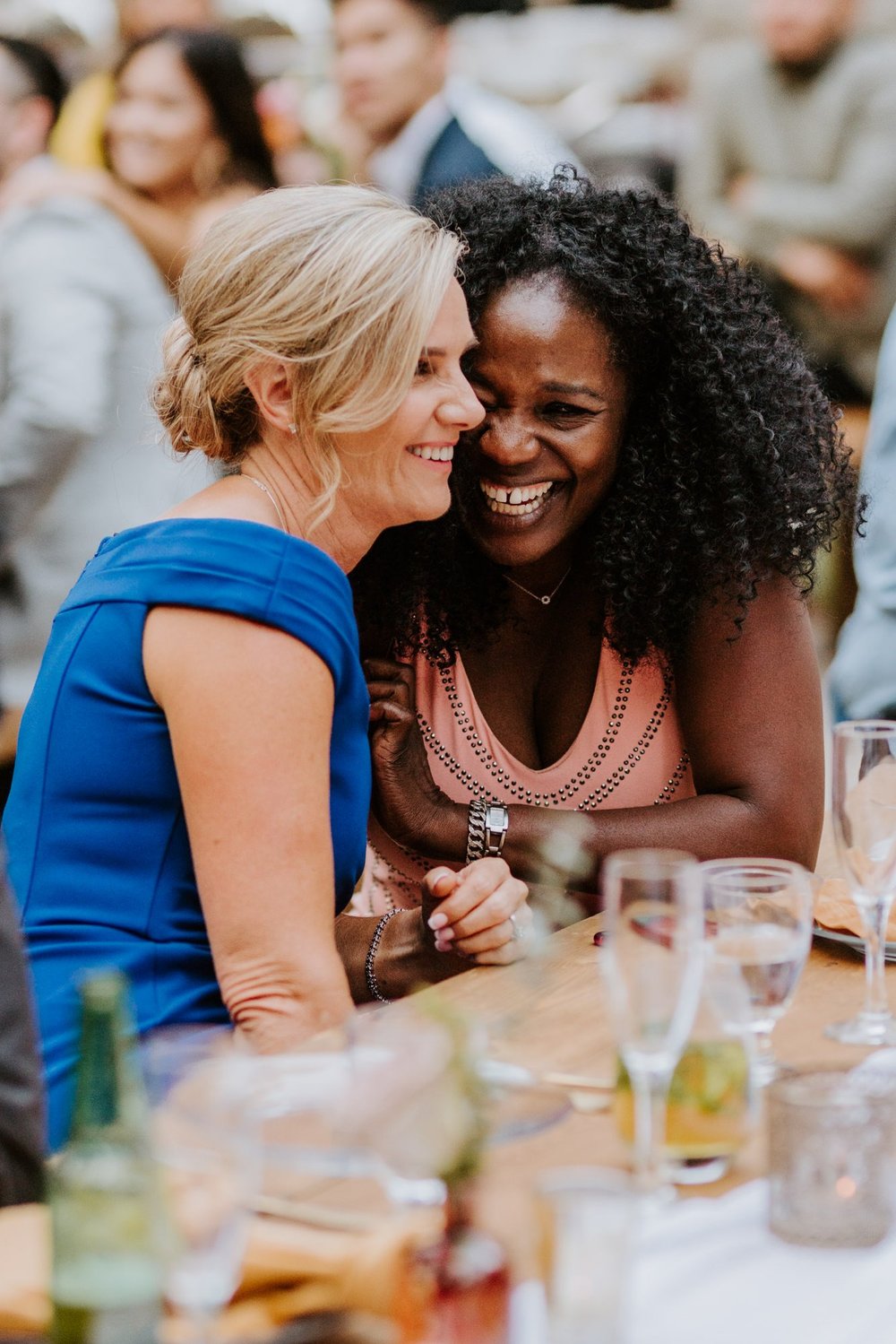 Candid emotional wedding photography, Castle in the Forest Lake Arrowhead airbnb wedding, Photo by Tida Svy