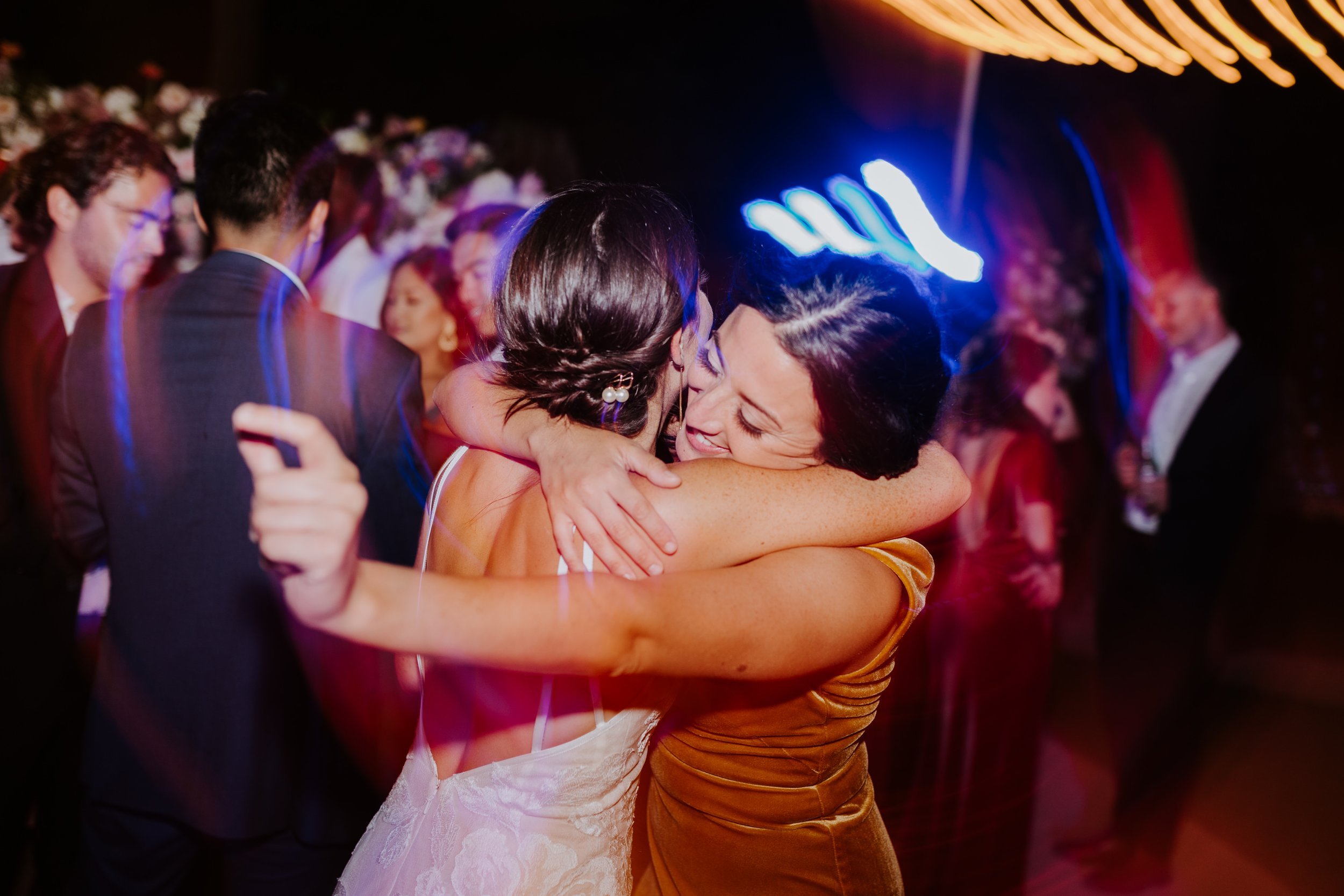 Fun candid dancing wedding reception photography, Castle in the Forest Lake Arrowhead airbnb wedding, Photo by Tida Svy