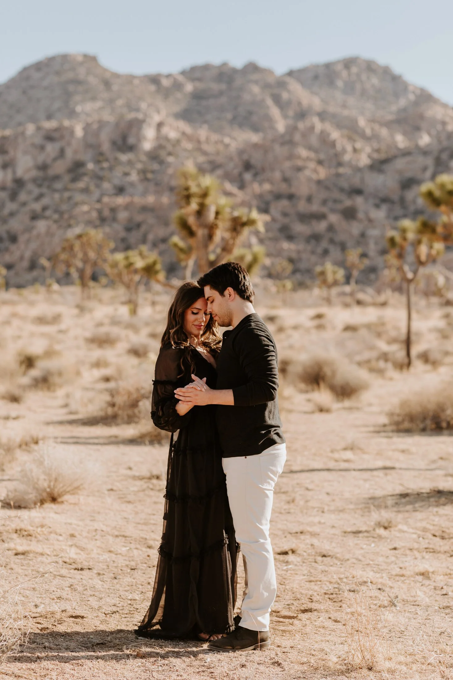 Joshua Tree Engagement Session | Joshua Tree National Park Couples Photos | Joshua Tree  Photographer | Romantic Couples Photos | Golden Hour Desert Photos | Hidden Valley Picnic Area