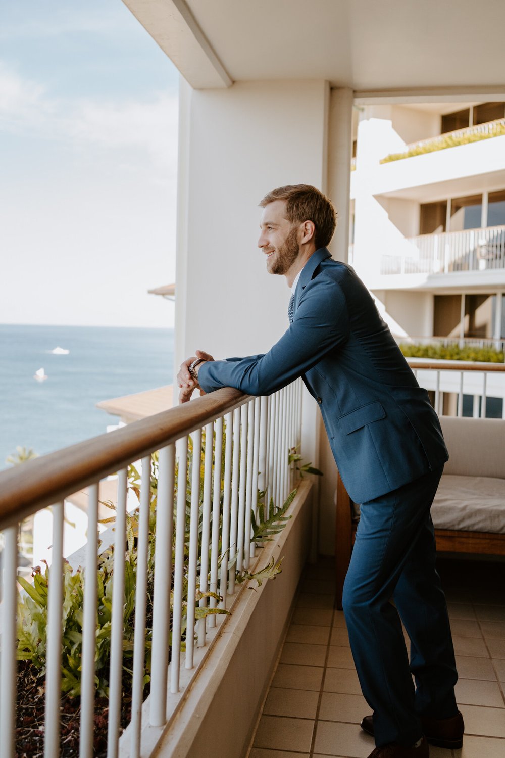 Four Seasons Ko Olina Hotel Wedding | Groom Getting Ready | Oahu Wedding Photographer | Oahu Elopement Photographer