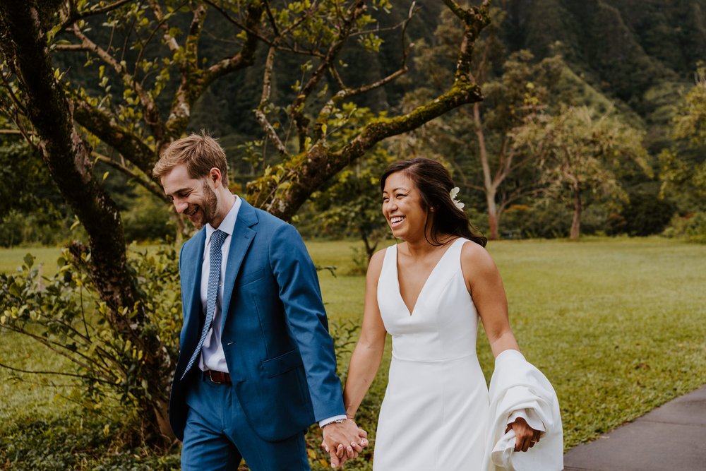 Ho'omaluhia botanical garden elopement | Oahu Elopement Photographer | Hawaii Elopement Photographer | Oahu Wedding Photographer