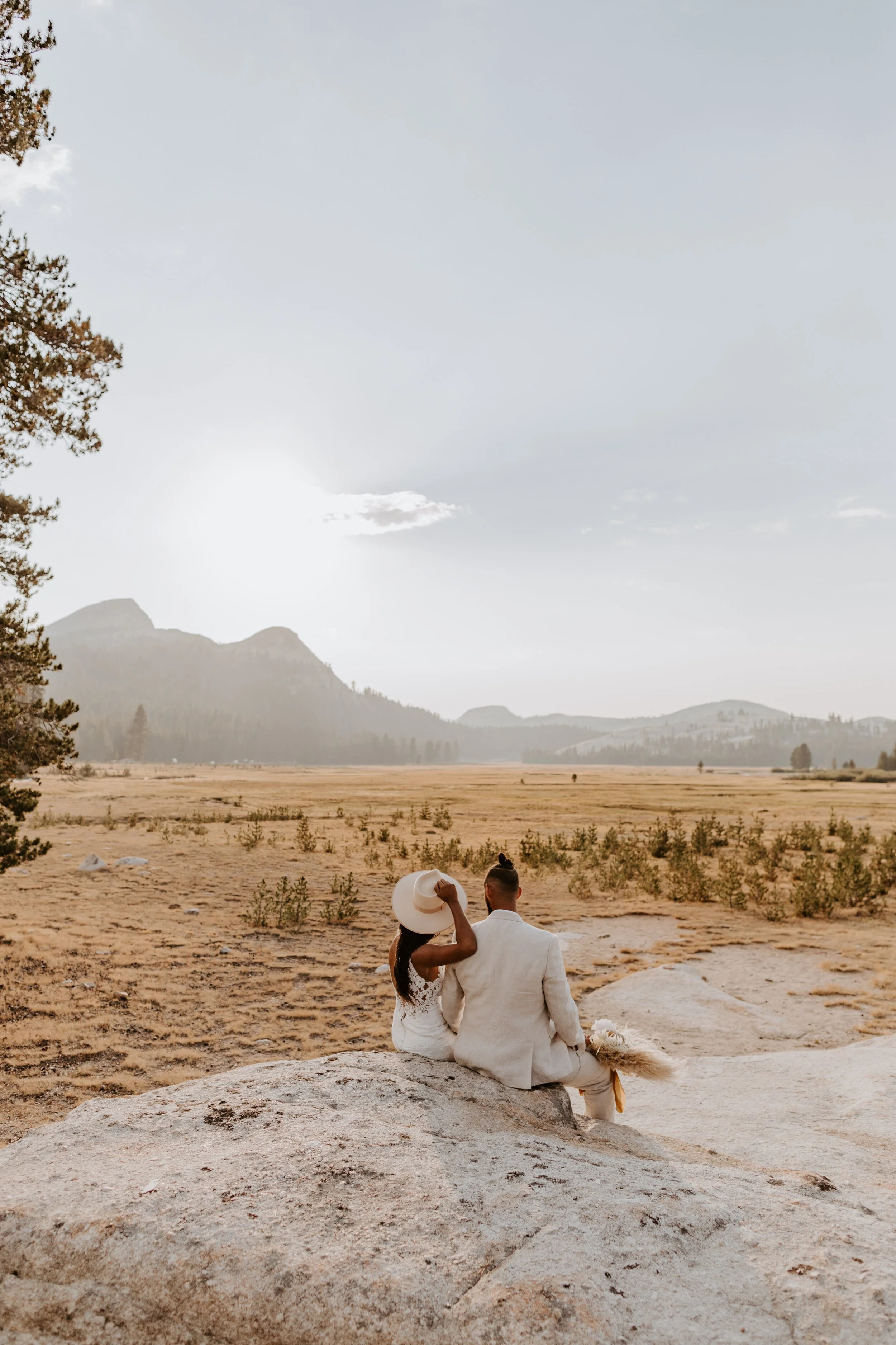 Tuolumne Meadows Yosemite Elopement, Boho bride and groom, Wawona elopement, California Elopement, Yosemite National Park, Tida Svy Photography