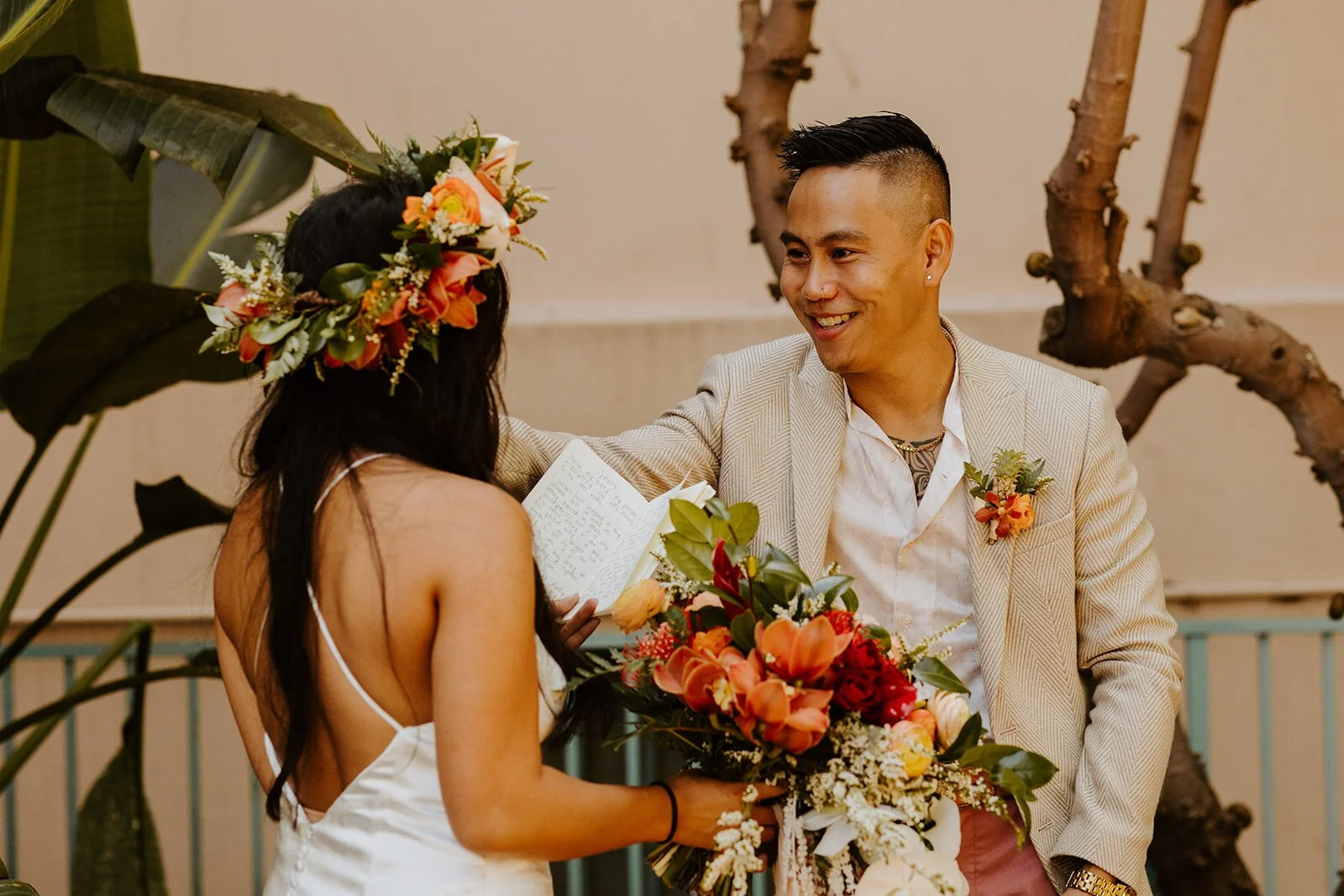 Intimate Elopement at the San Diego Marriage Hut captured by San Diego Elopement Photographer Tida Svy