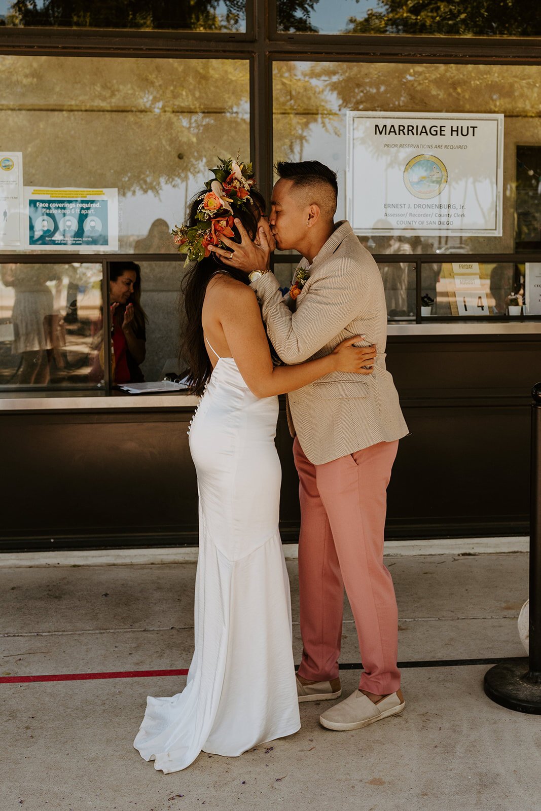 Intimate Elopement at the San Diego Marriage Hut captured by San Diego Elopement Photographer Tida Svy