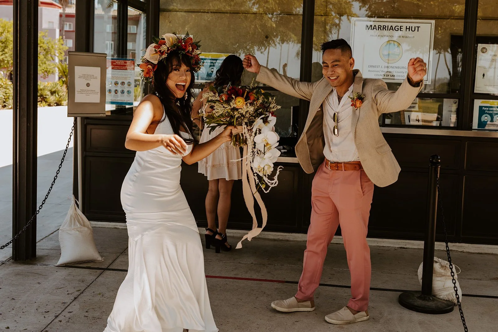 Intimate Elopement at the San Diego Marriage Hut captured by San Diego Elopement Photographer Tida Svy