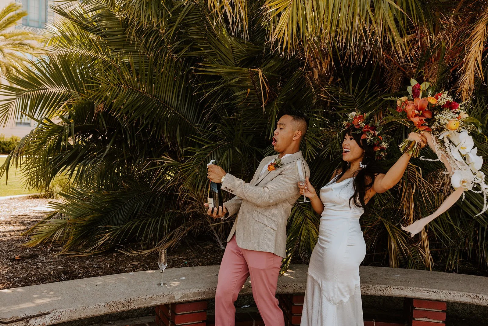 Intimate Elopement at the San Diego Marriage Hut captured by San Diego Elopement Photographer Tida Svy