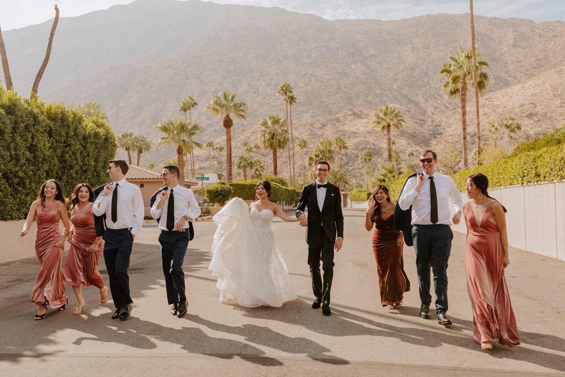 Palm Springs Bridesmaids and Groomsmen, Palm Springs Wedding Photographer, Photo by Tida Svy