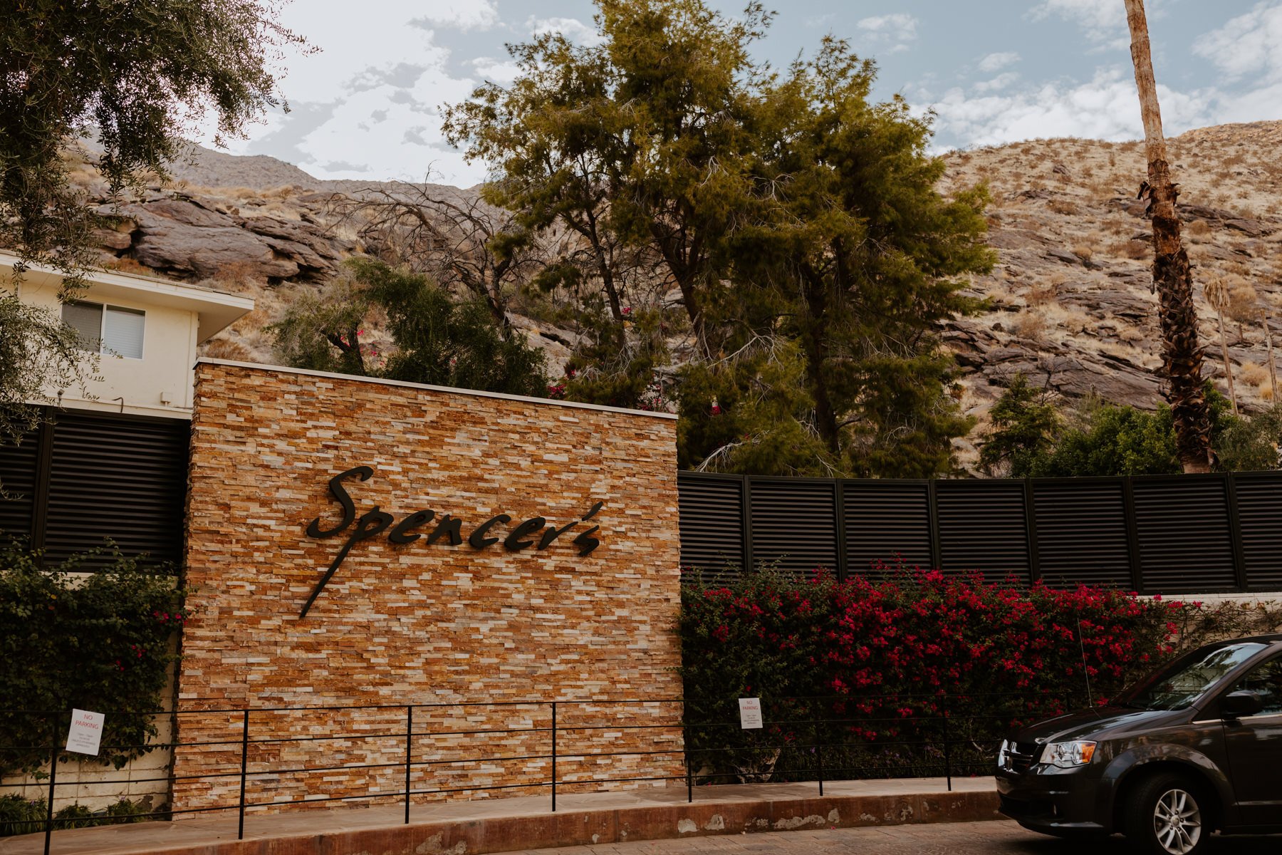 Spencer’s Restaurant Palm Springs Exterior, Palm Springs Wedding Photographer, Photo by Tida Svy