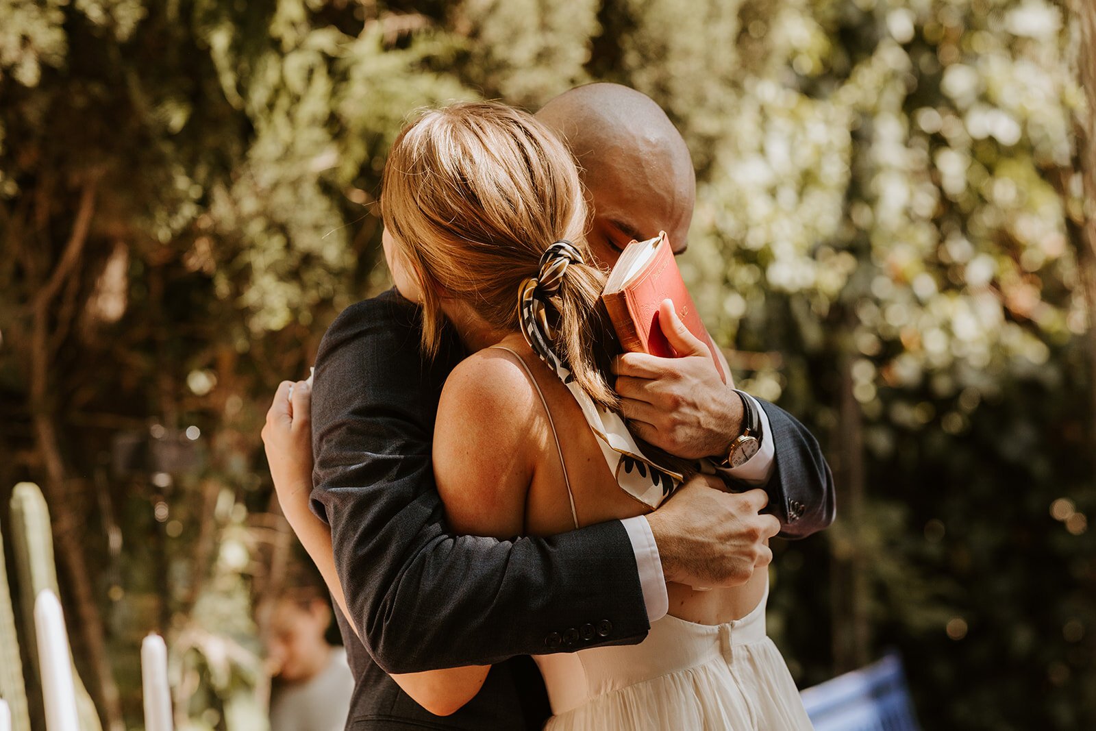 Bride and groom reading vows, Los Angeles airbnb wedding, zoom wedding, virtual wedding, covid wedding, Los Angeles elopement, Los Angeles Wedding Photographer, Photo by Tida Svy | www.tidasvy.com
