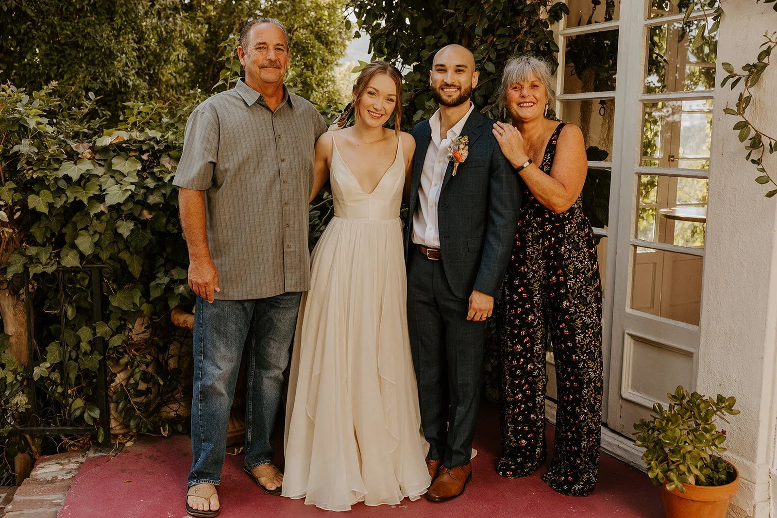 Colorful family portraits, Los Angeles airbnb wedding, zoom wedding, virtual wedding, covid wedding, Los Angeles elopement, Los Angeles Wedding Photographer, Photo by Tida Svy | www.tidasvy.com