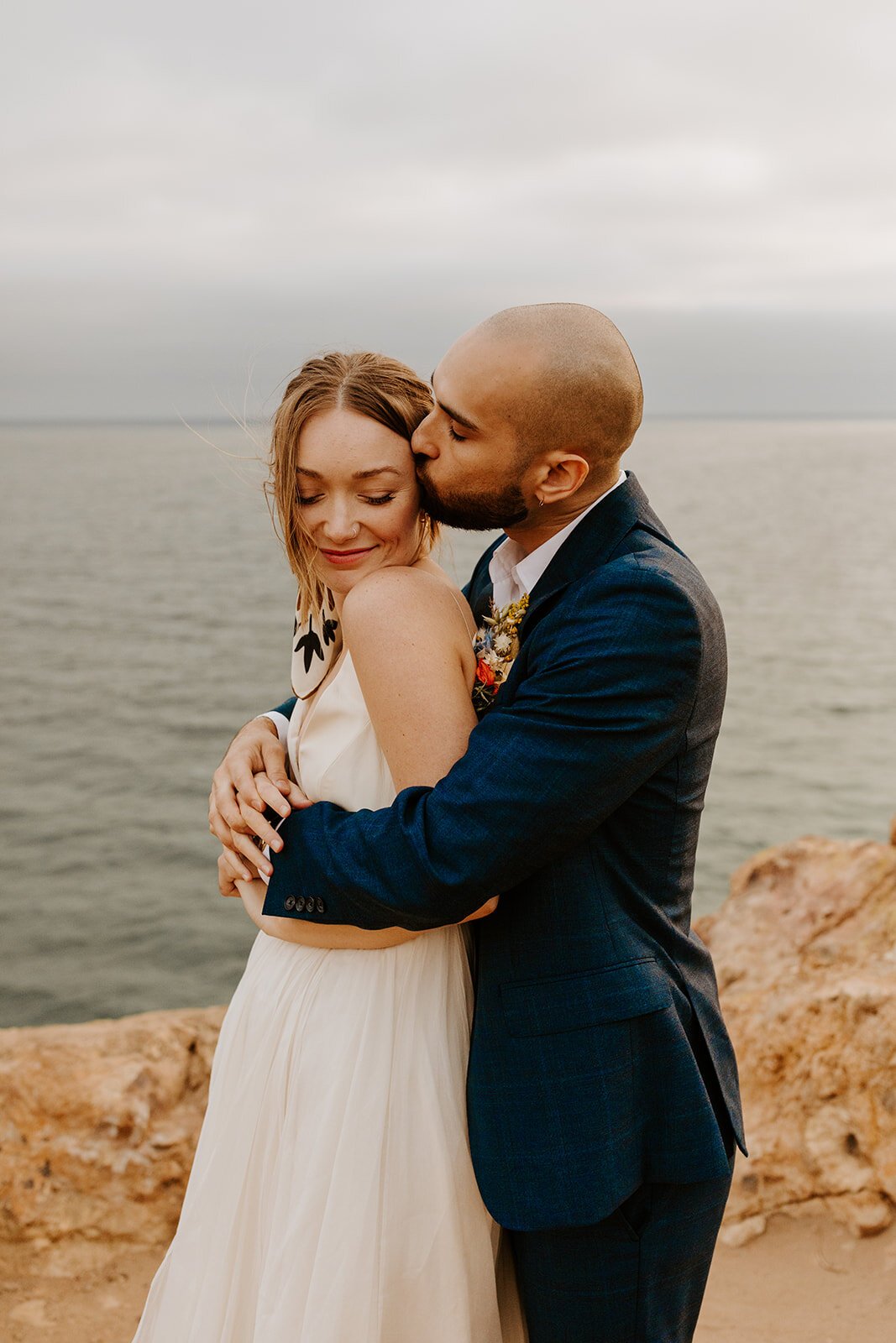 Malibu Bride and Groom Portraits, Los Angeles airbnb wedding, zoom wedding, virtual wedding, covid wedding, Los Angeles elopement, Los Angeles Wedding Photographer, Photo by Tida Svy | www.tidasvy.com