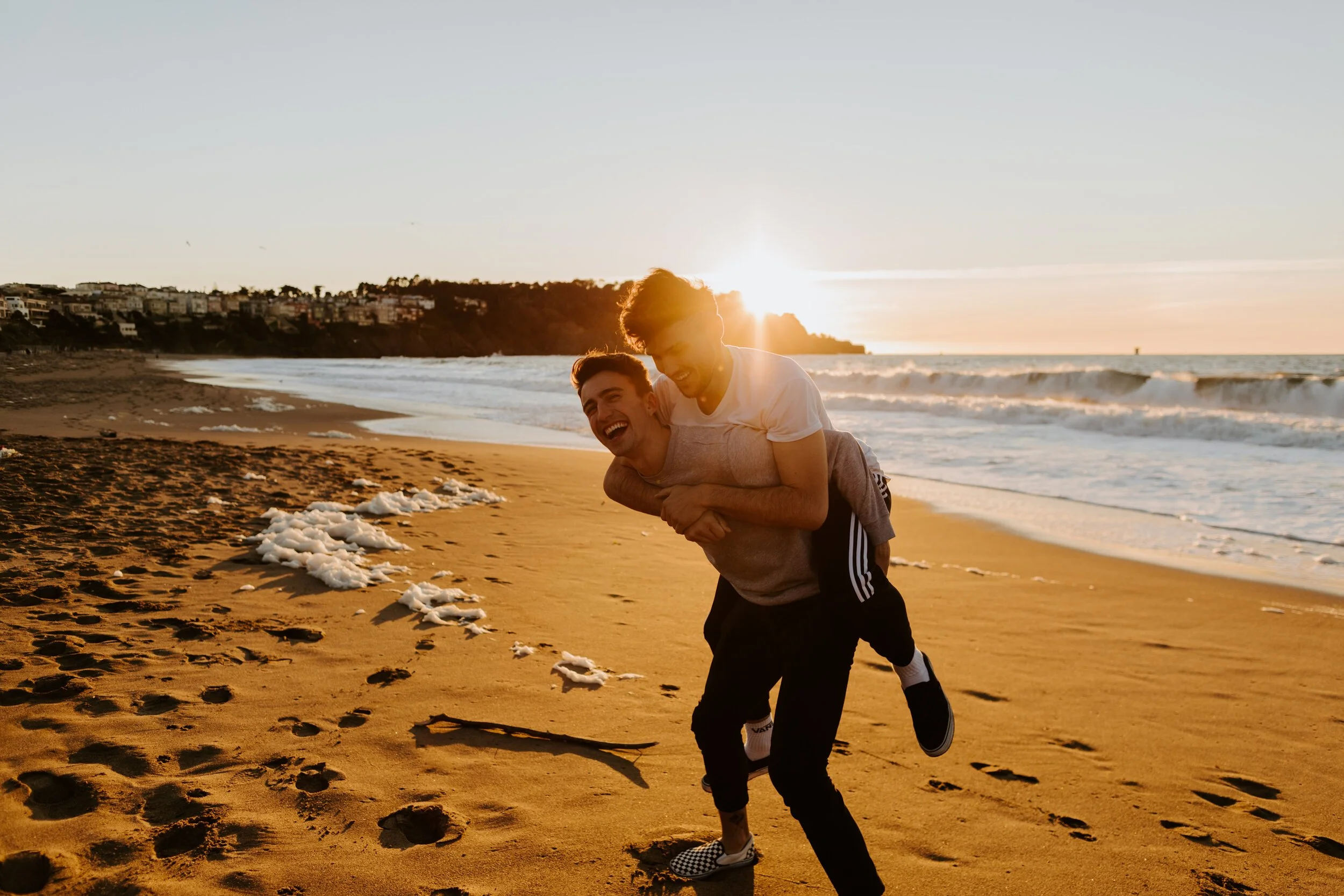 Gay LGBTQ Engagement Photos, Baker Beach, San Francisco, Golden Gate Bridge, Bay Area Wedding Photographer, LGBTQ Wedding Photographer, San Francisco Wedding Photographer, Tida Svy, www.tidasvy.com