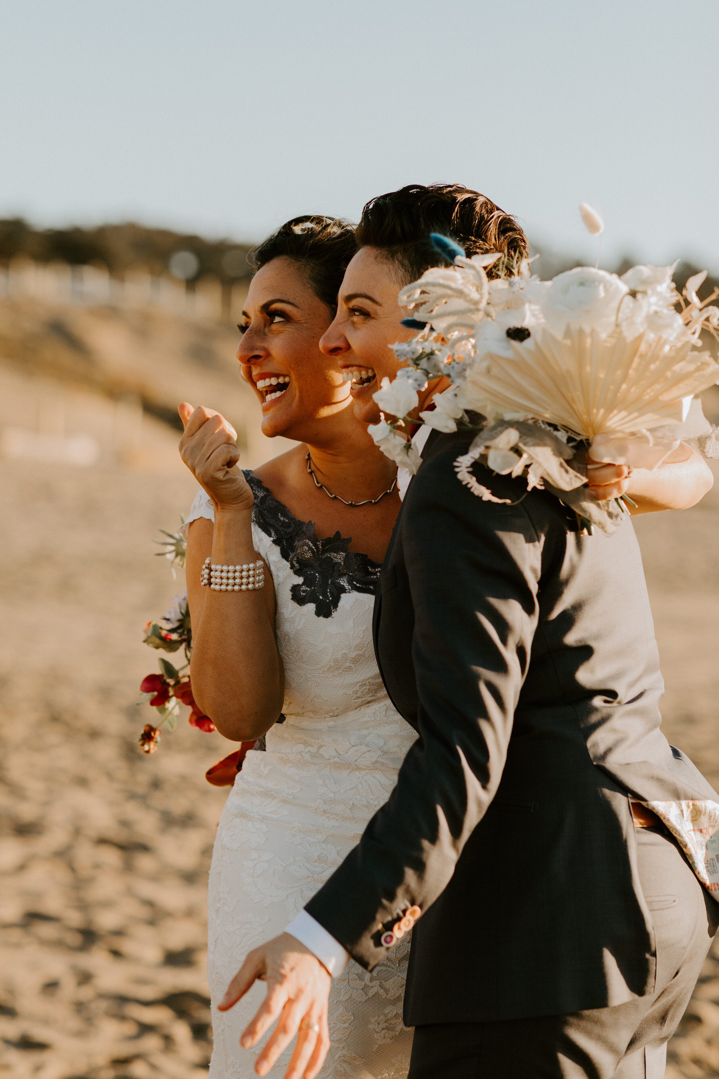 San Francisco Baker Beach Golden Gate Bridge Same Sex Lesbian Elopement | California Elopement Photographer | Tida Svy | www.tidasvy.com