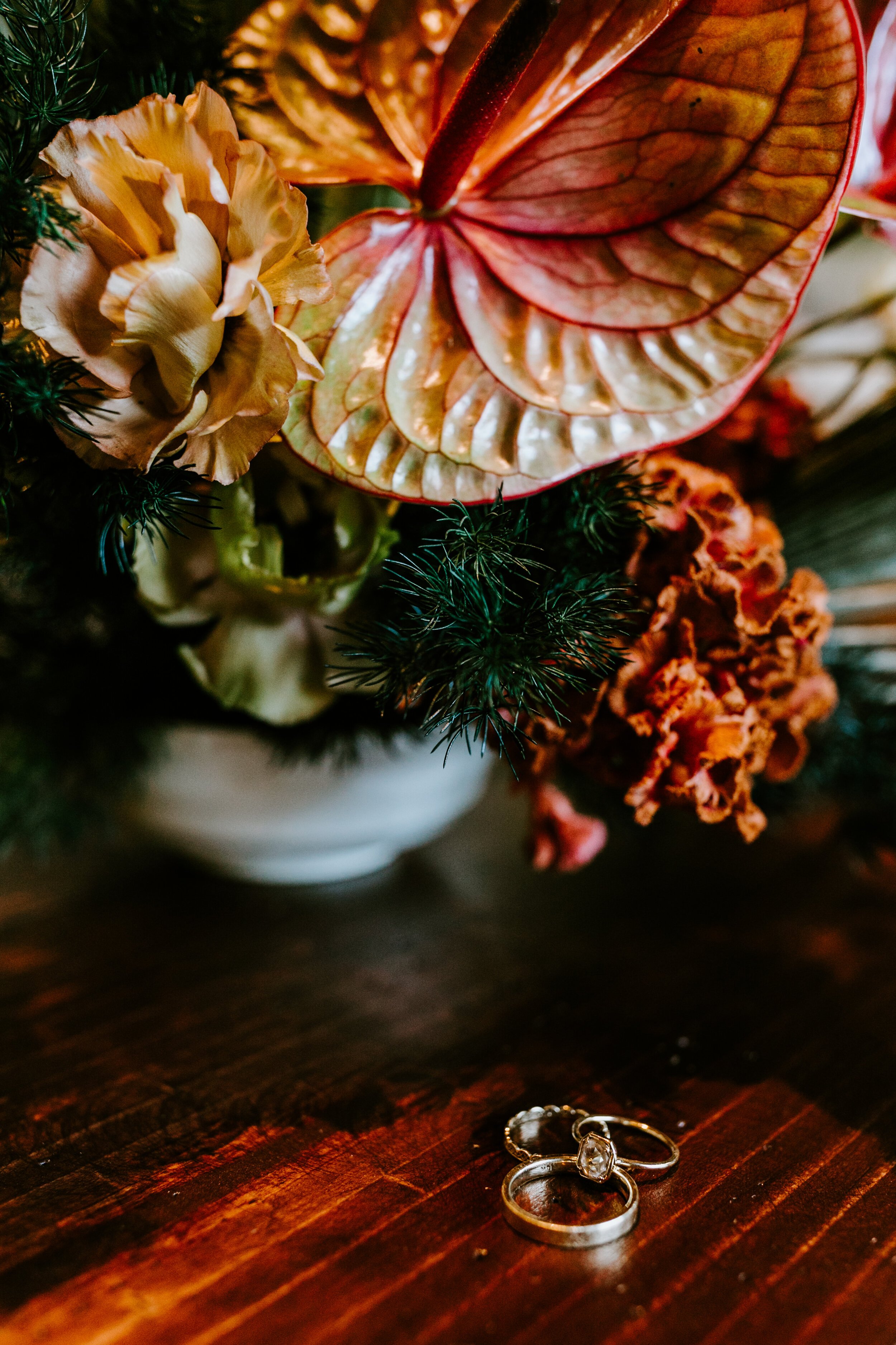 Rawfinery bouquet ring detail photo | SmogeShoppe Wedding | Los Angeles Photographer | Tida Svy | www.tidasvy.com