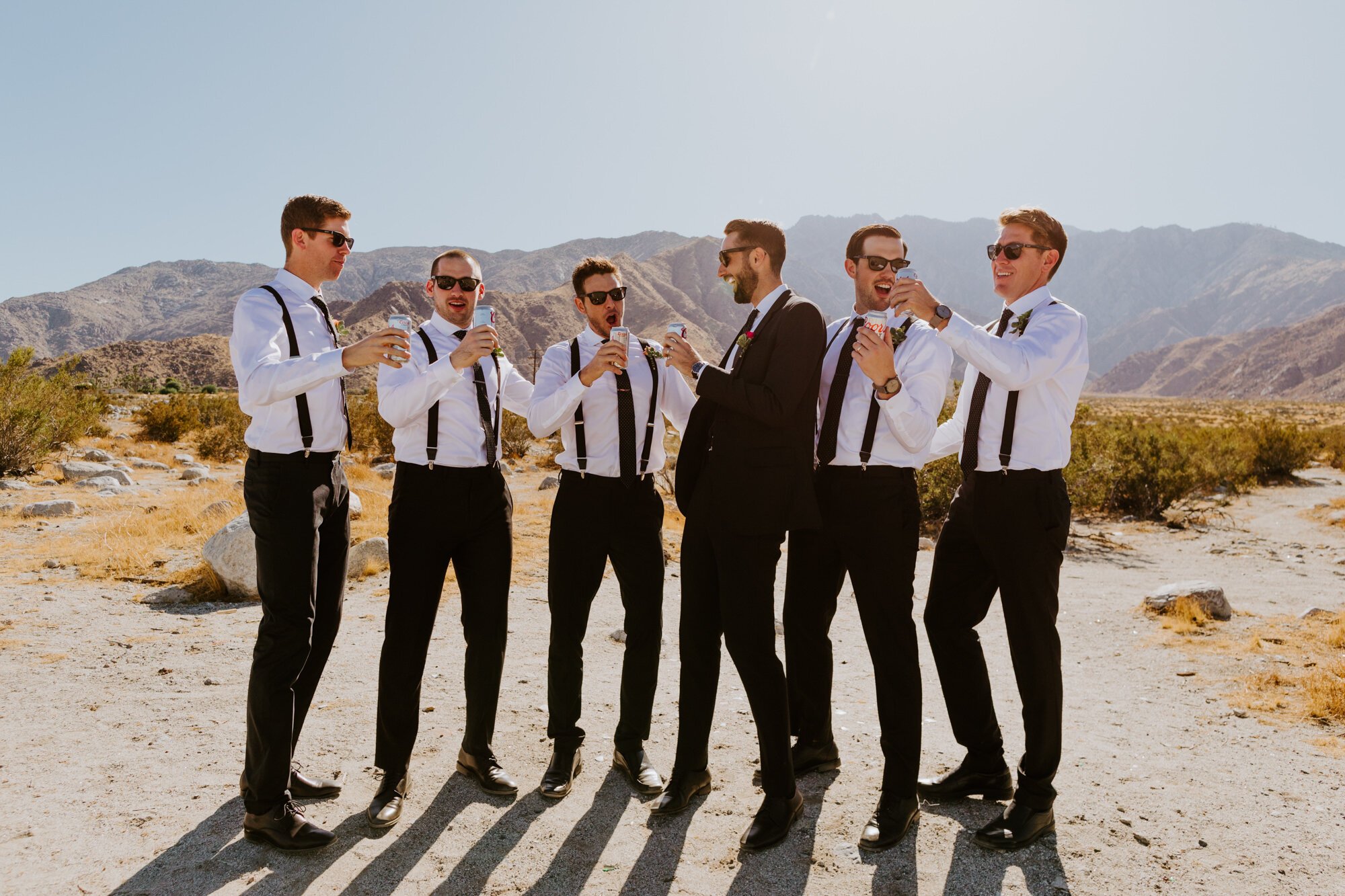 Desert Palm Springs Groomsmen Photo | Avalon Hotel and Bugalows | Palm Springs Wedding Photographer | Tida Svy Photography | www.tidasvy.com