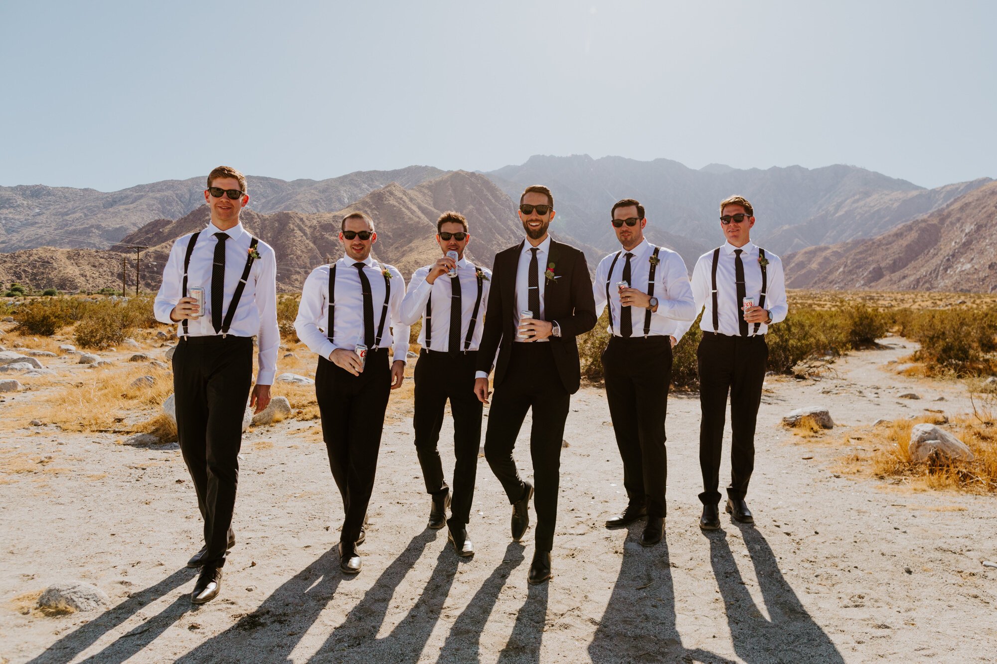 Desert Palm Springs Groomsmen Photo | Avalon Hotel and Bugalows | Palm Springs Wedding Photographer | Tida Svy Photography | www.tidasvy.com