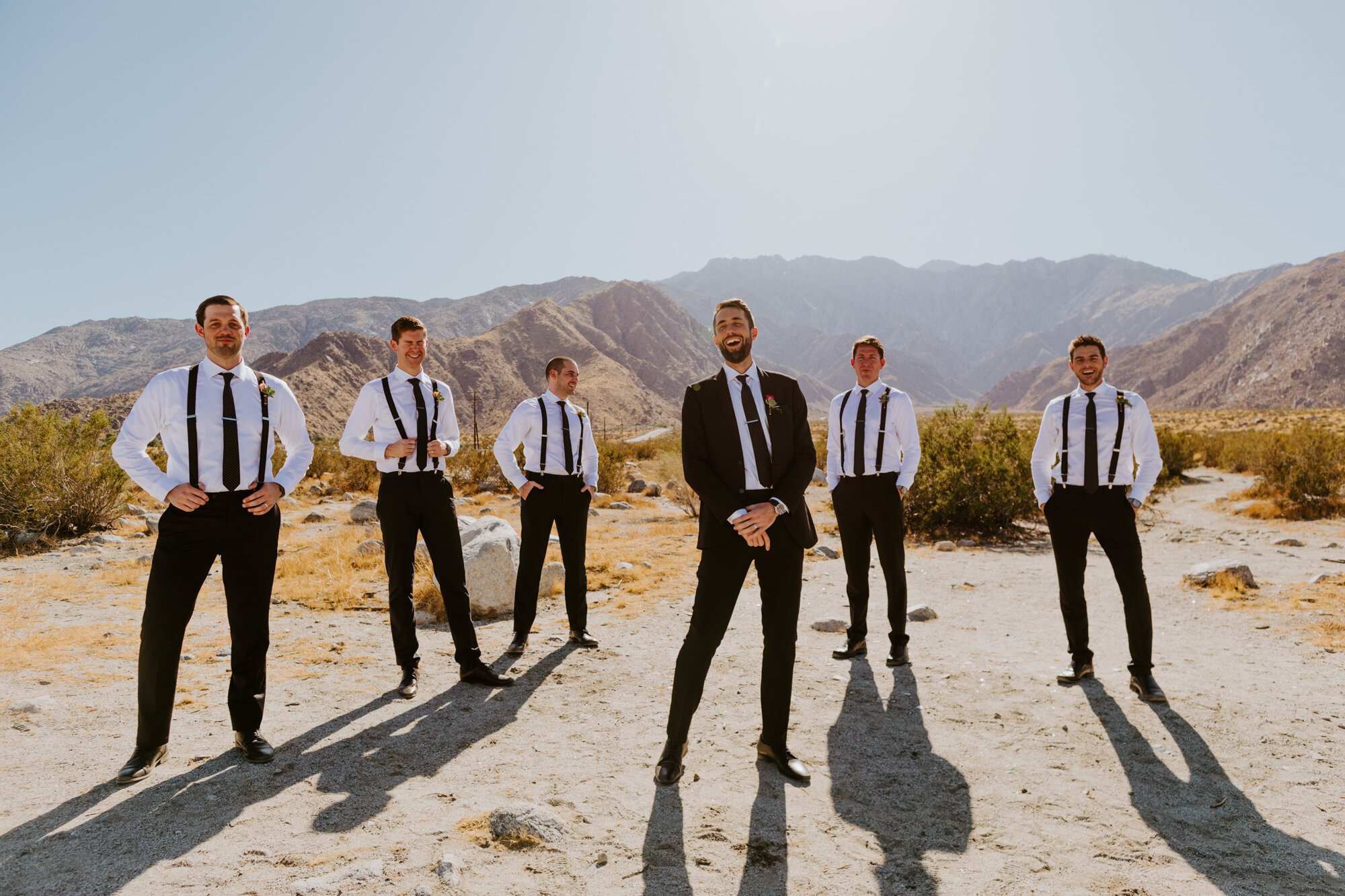 Desert Palm Springs Groomsmen Photo | Avalon Hotel and Bugalows | Palm Springs Wedding Photographer | Tida Svy Photography | www.tidasvy.com