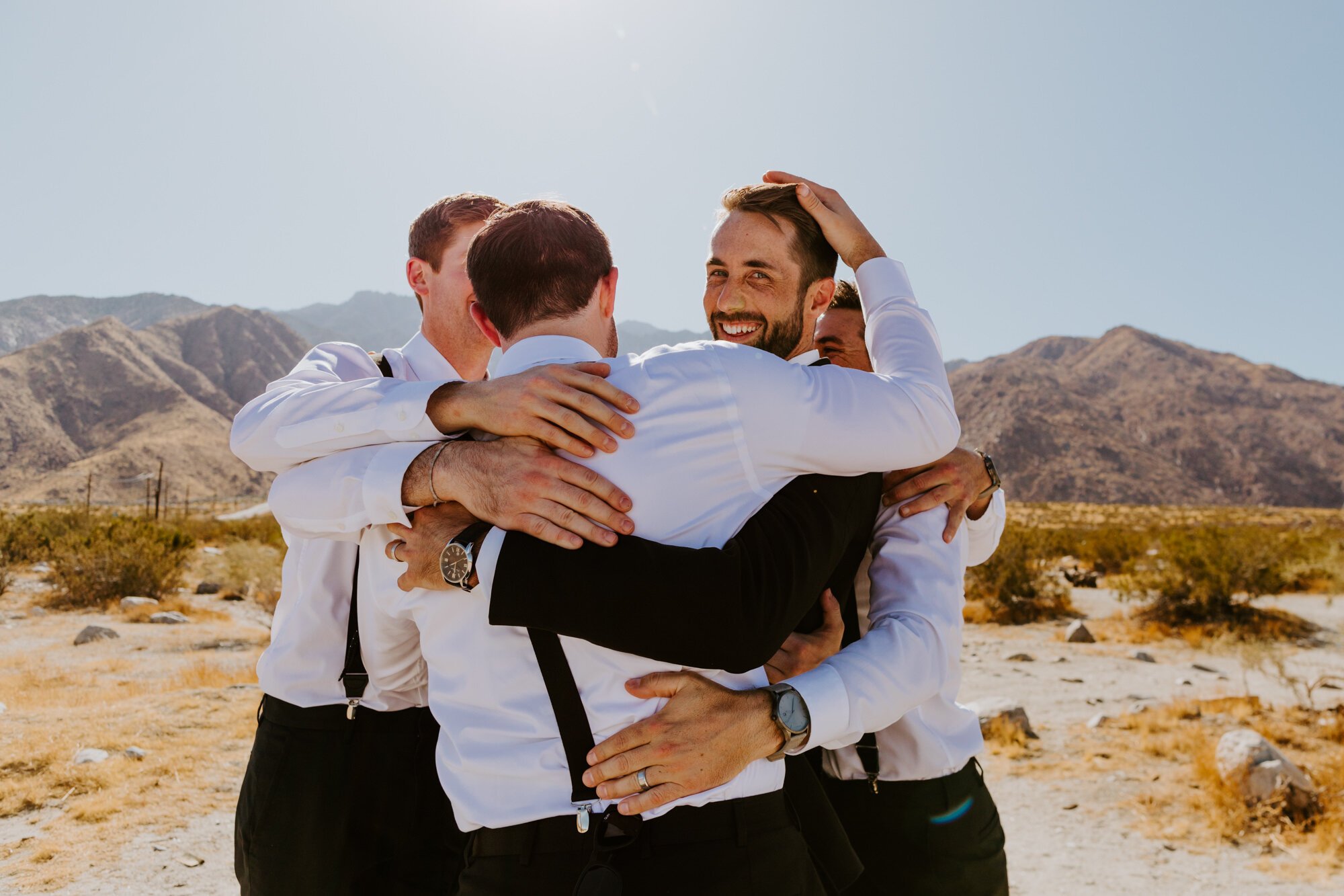 Desert Palm Springs Groomsmen Photo | Avalon Hotel and Bugalows | Palm Springs Wedding Photographer | Tida Svy Photography | www.tidasvy.com