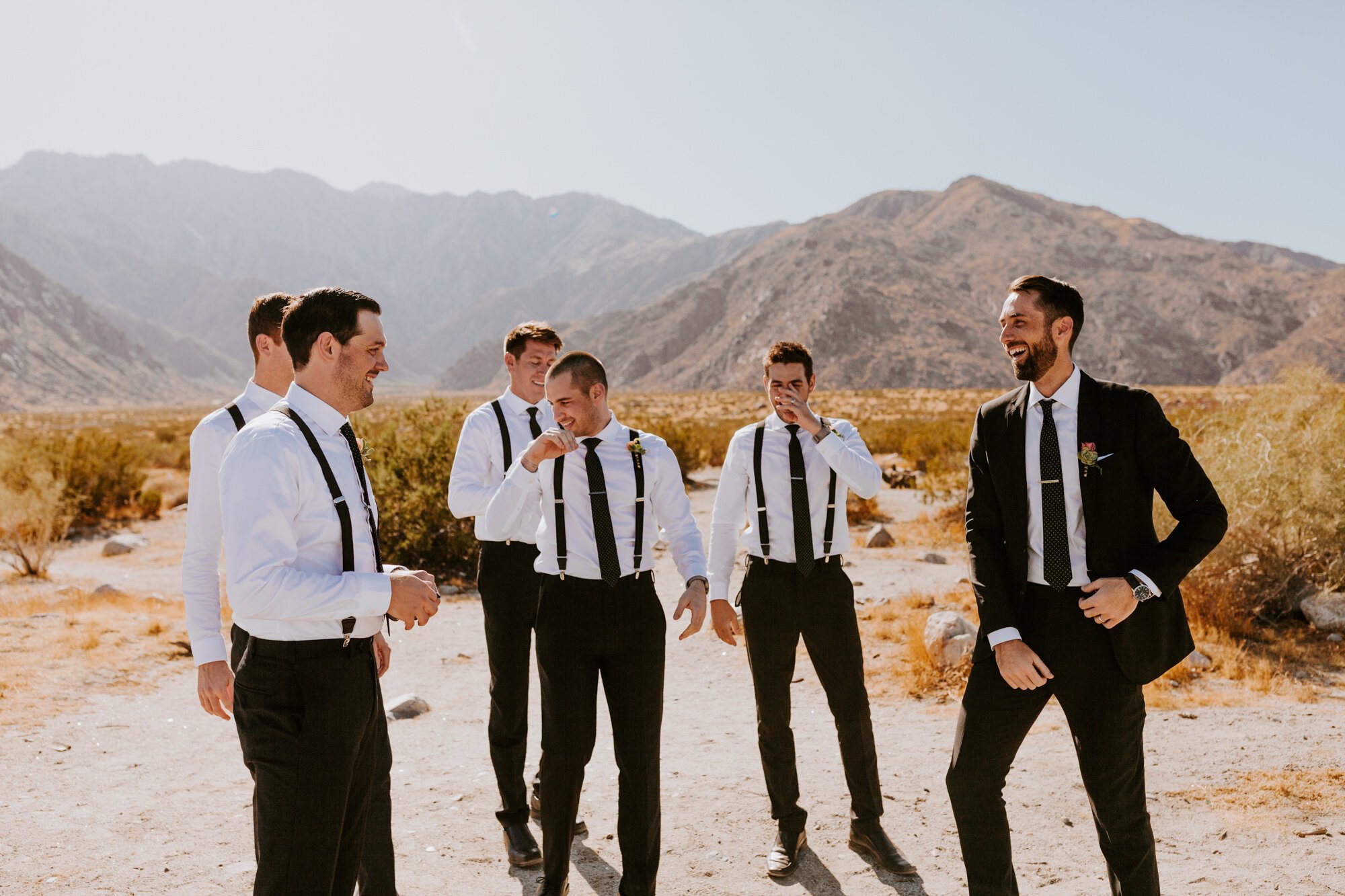 Desert Palm Springs Groomsmen Photo | Avalon Hotel and Bugalows | Palm Springs Wedding Photographer | Tida Svy Photography | www.tidasvy.com