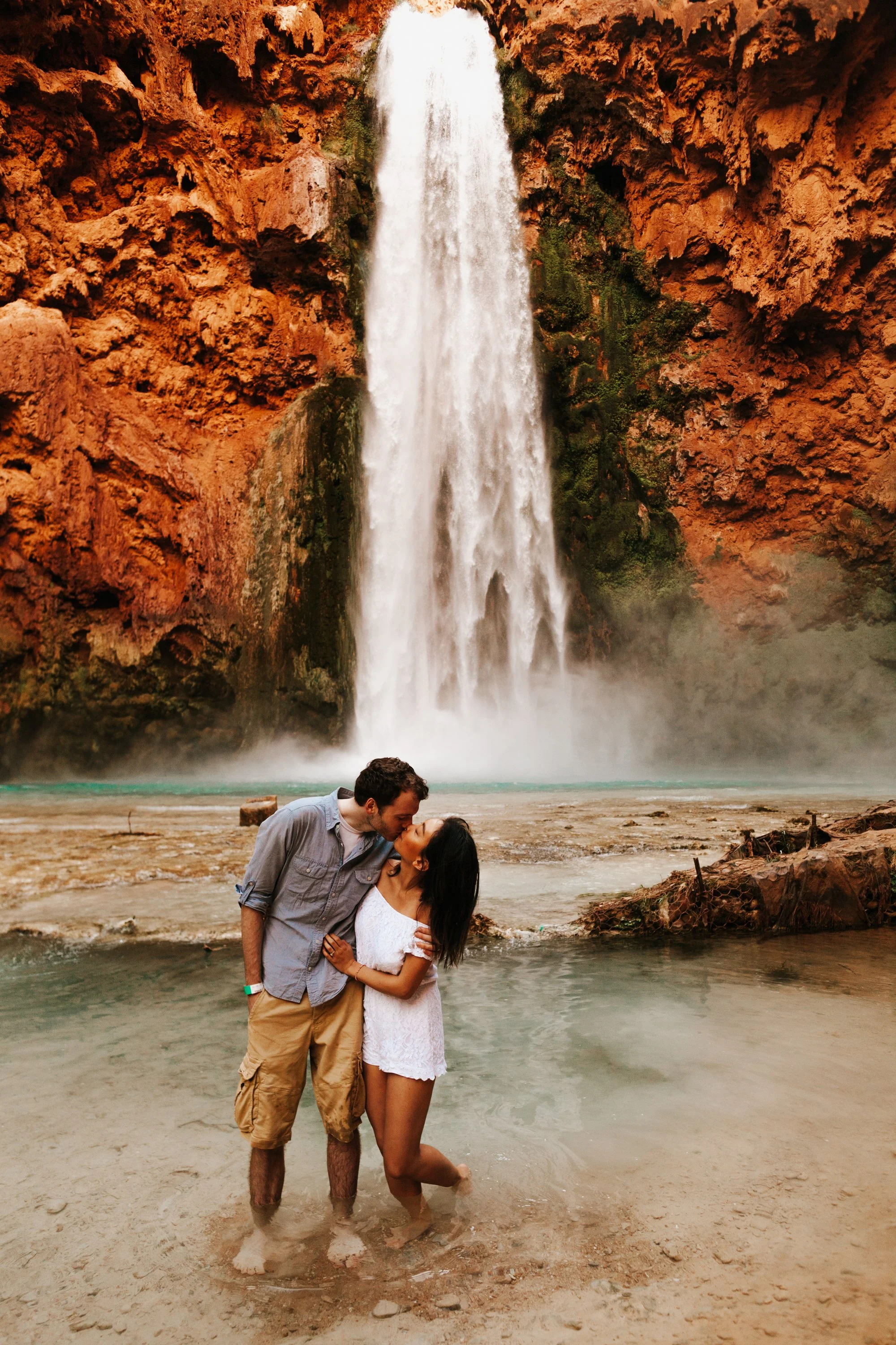 Havasupai Falls Grand Canyon Arizona Havasu Falls  Couples Engagement Shoot | Tida Svy | www.tidasvy.com 