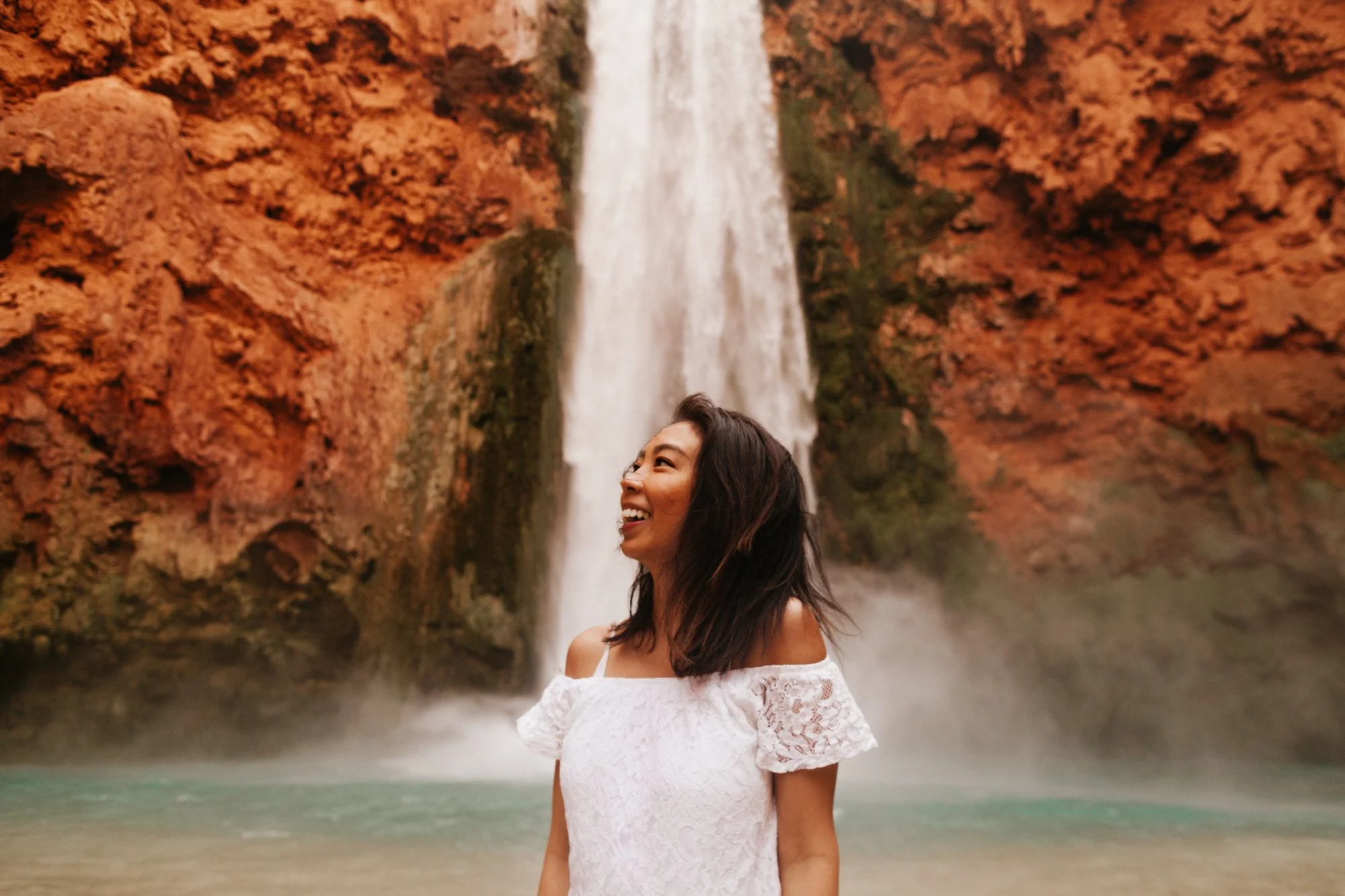 Havasupai Falls Grand Canyon Arizona Havasu Falls  Couples Engagement Shoot | Tida Svy | www.tidasvy.com 