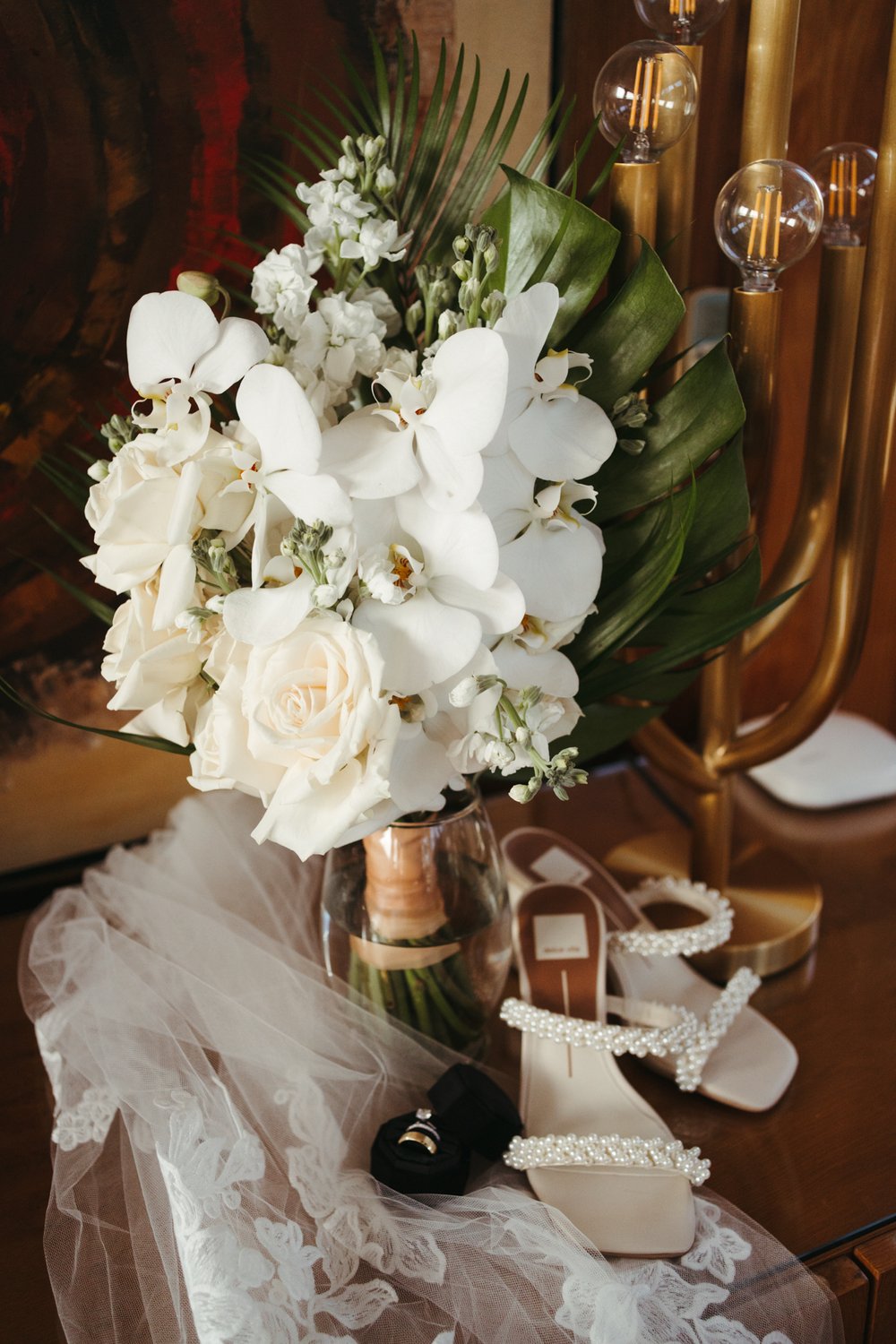 White luxury wedding bouquet  | The Lautner Compound Palm Springs Wedding | Tida Svy Photography | www.tidasvy.com