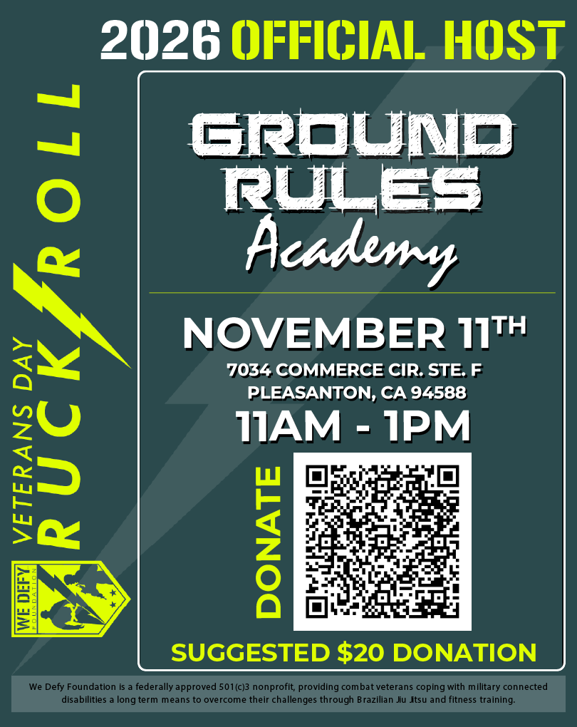 Veterans Day Ruck/Roll flyer, Ground Rules Academy, Nov 11, 11am-1pm, suggested $20 donation