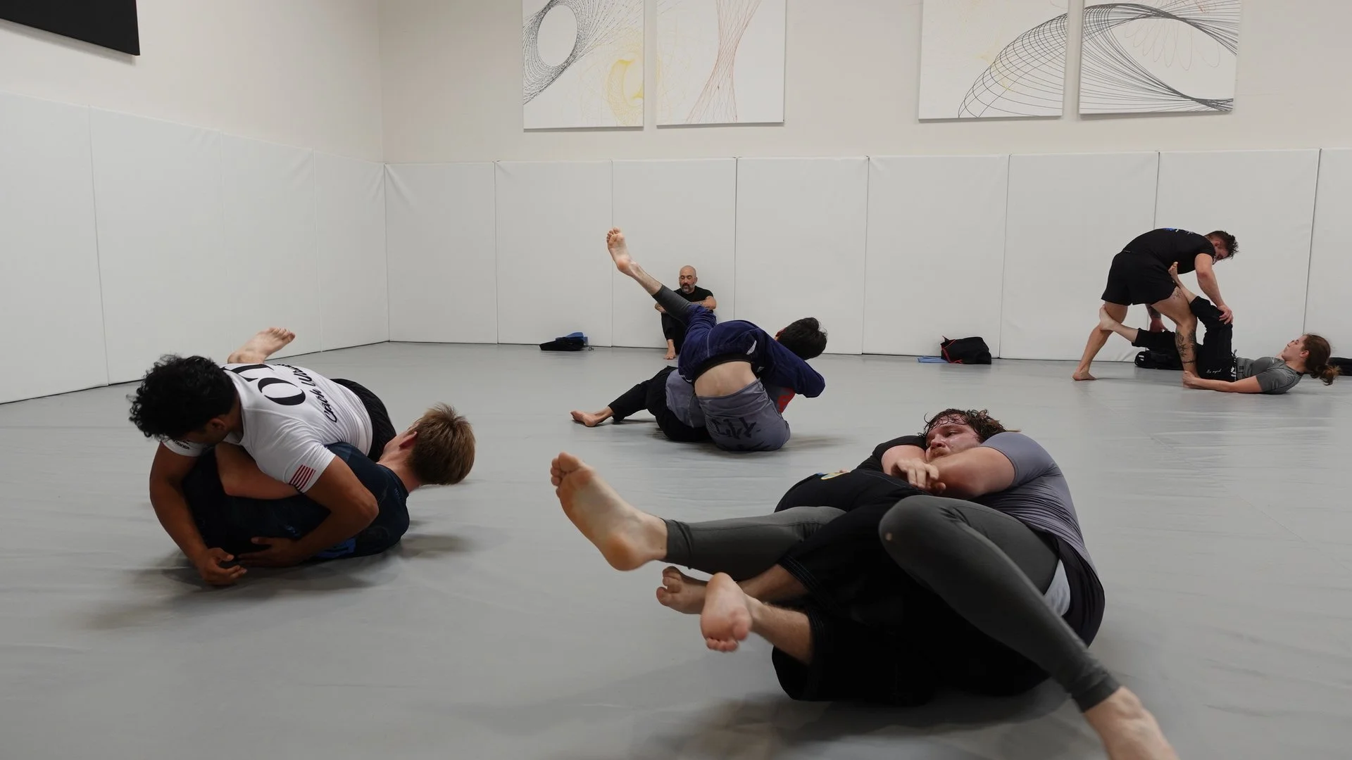 Students training at the Ground Rules Academy Jiu Jitsu Promotion Ceremony Open Mat