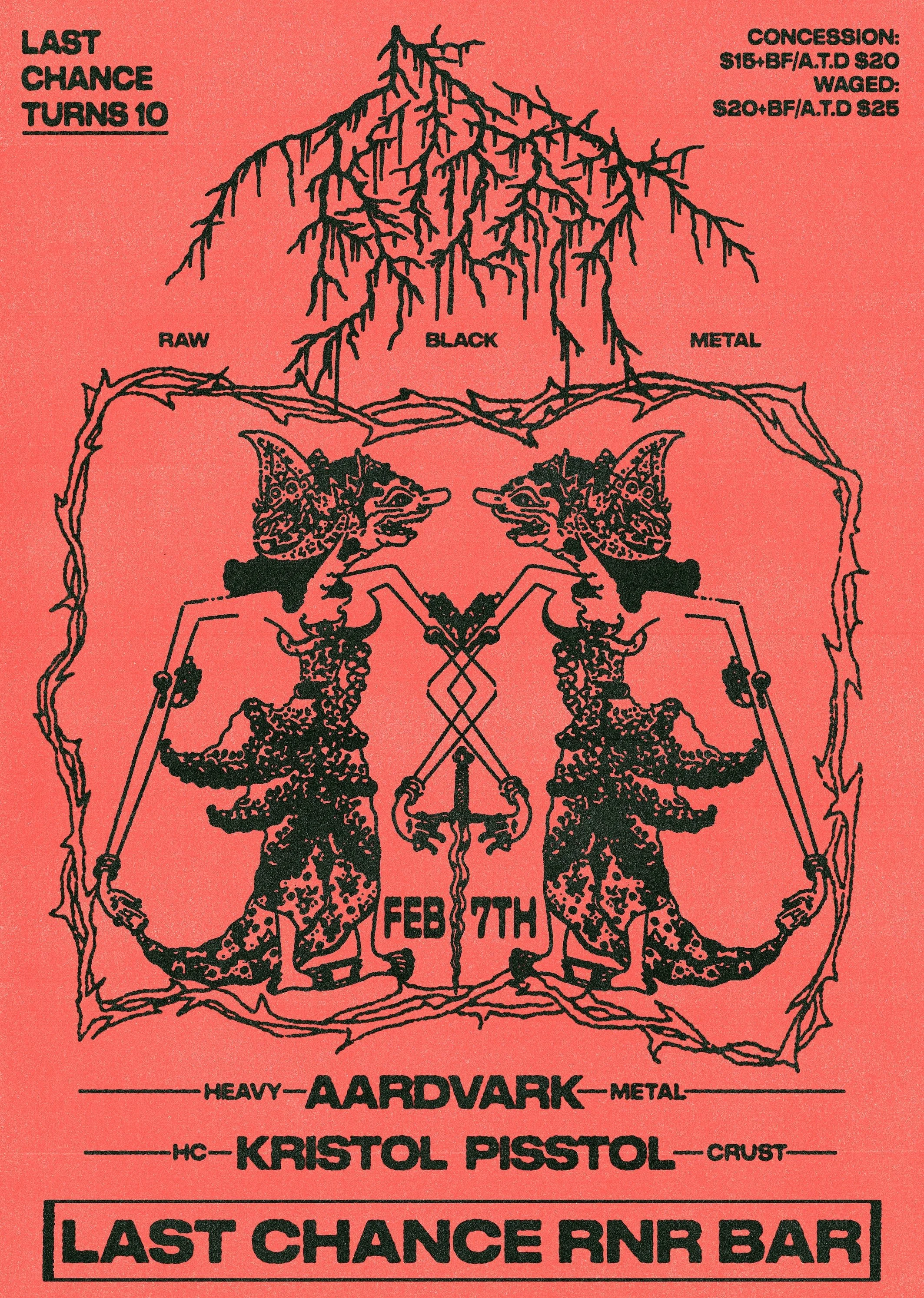 KILAT, AARDVARK, KRISTOL PISSTOL