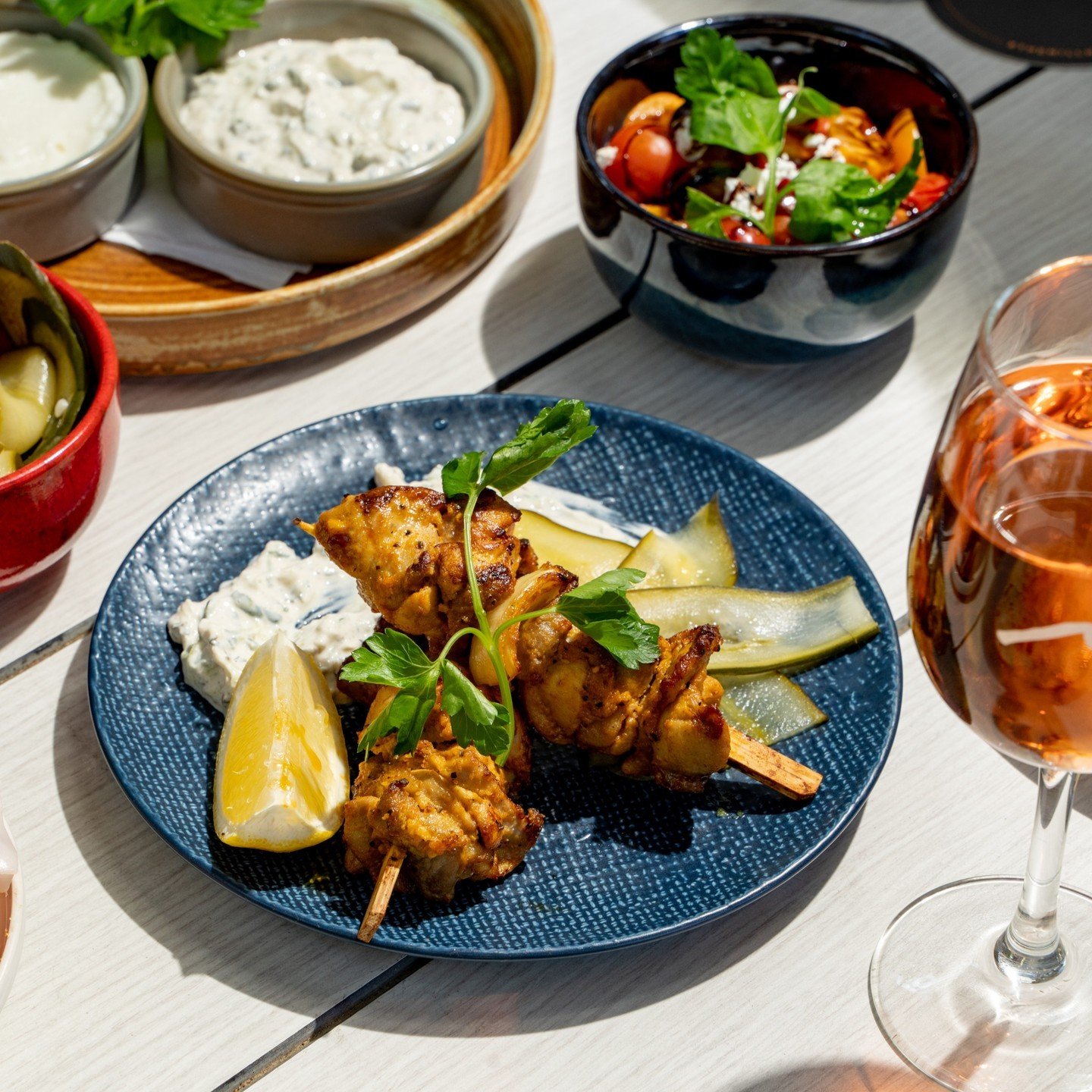 Turkish Chicken Shish anyone? Marinated chicken skewers with house pickles, tzatziki 🐓

#themillhotel #delicious #dining #chickenskewer #starters #smallplates